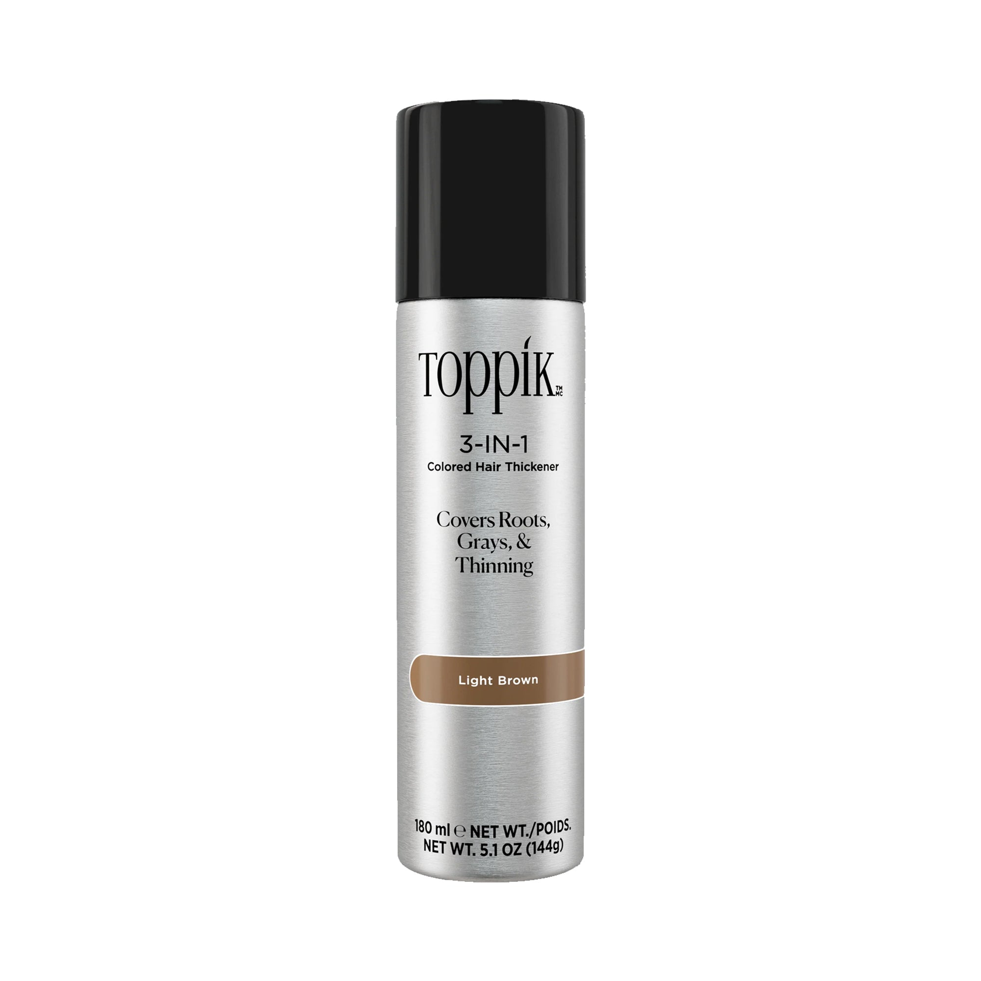 Toppik 3-In-1 Colored Hair Thickener Spray - Light Brown 5.1oz