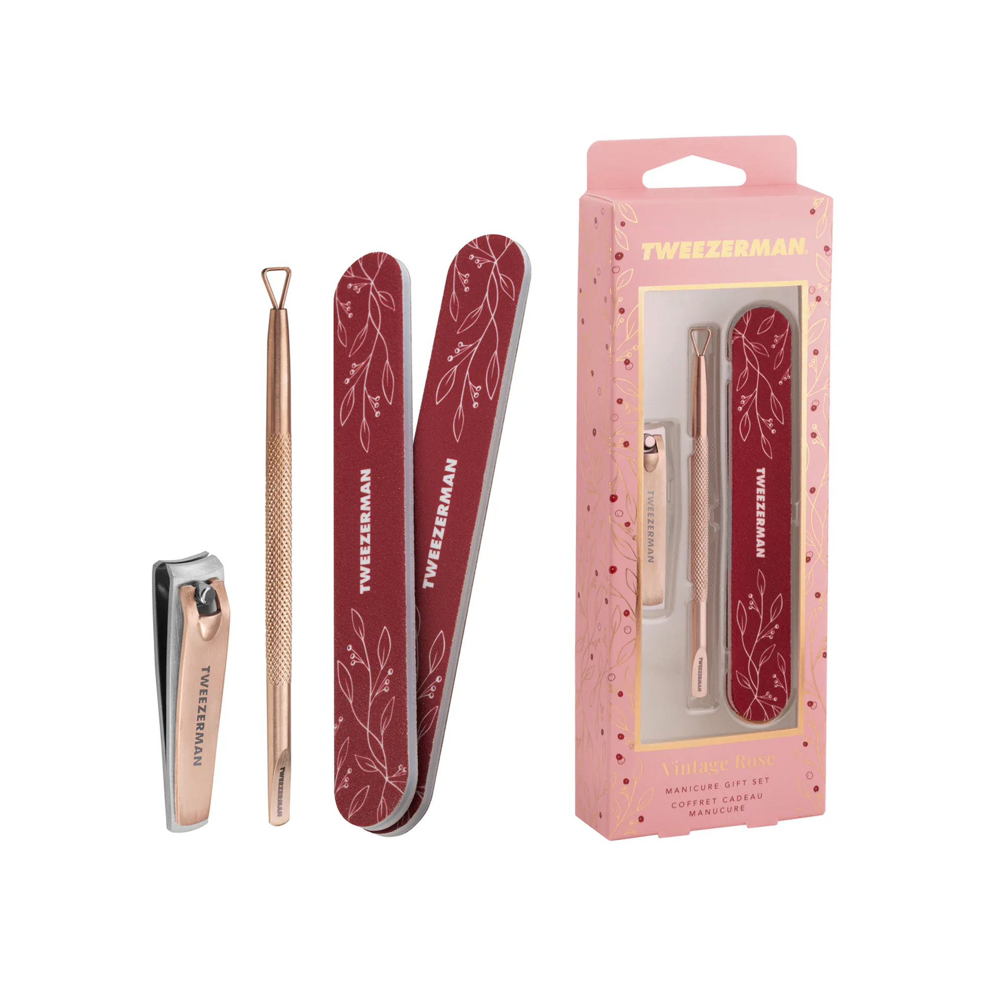 Tweezerman Vintage Rose Manicure Gift Set - Planet Beauty