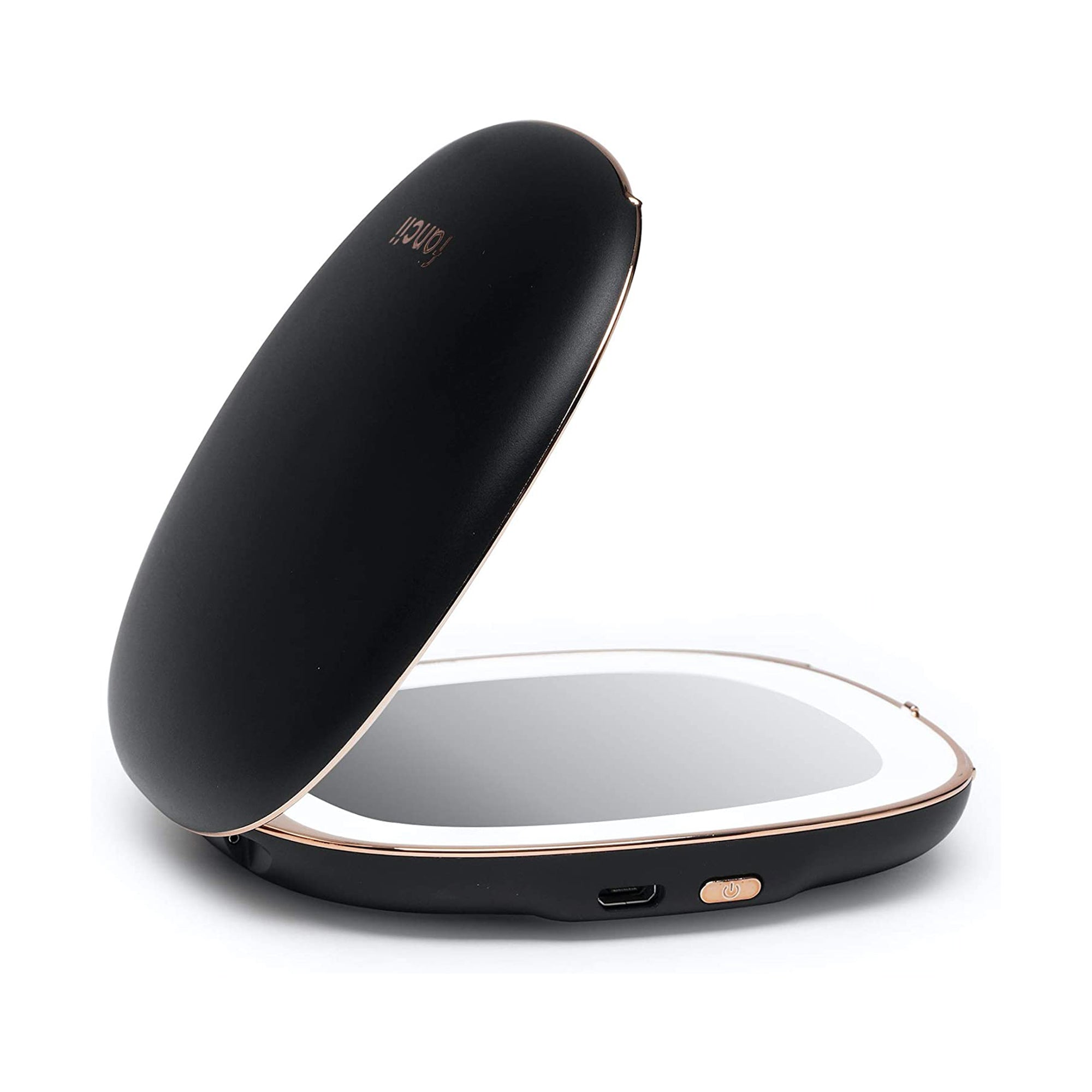 Fancii Mila Rechargeable Black LED Compact Mirror