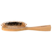 Bass Brushes 54 Dark Bamboo | Large Oval Hairbrush with Natural Bristle + Nylon Pin / 54-DB