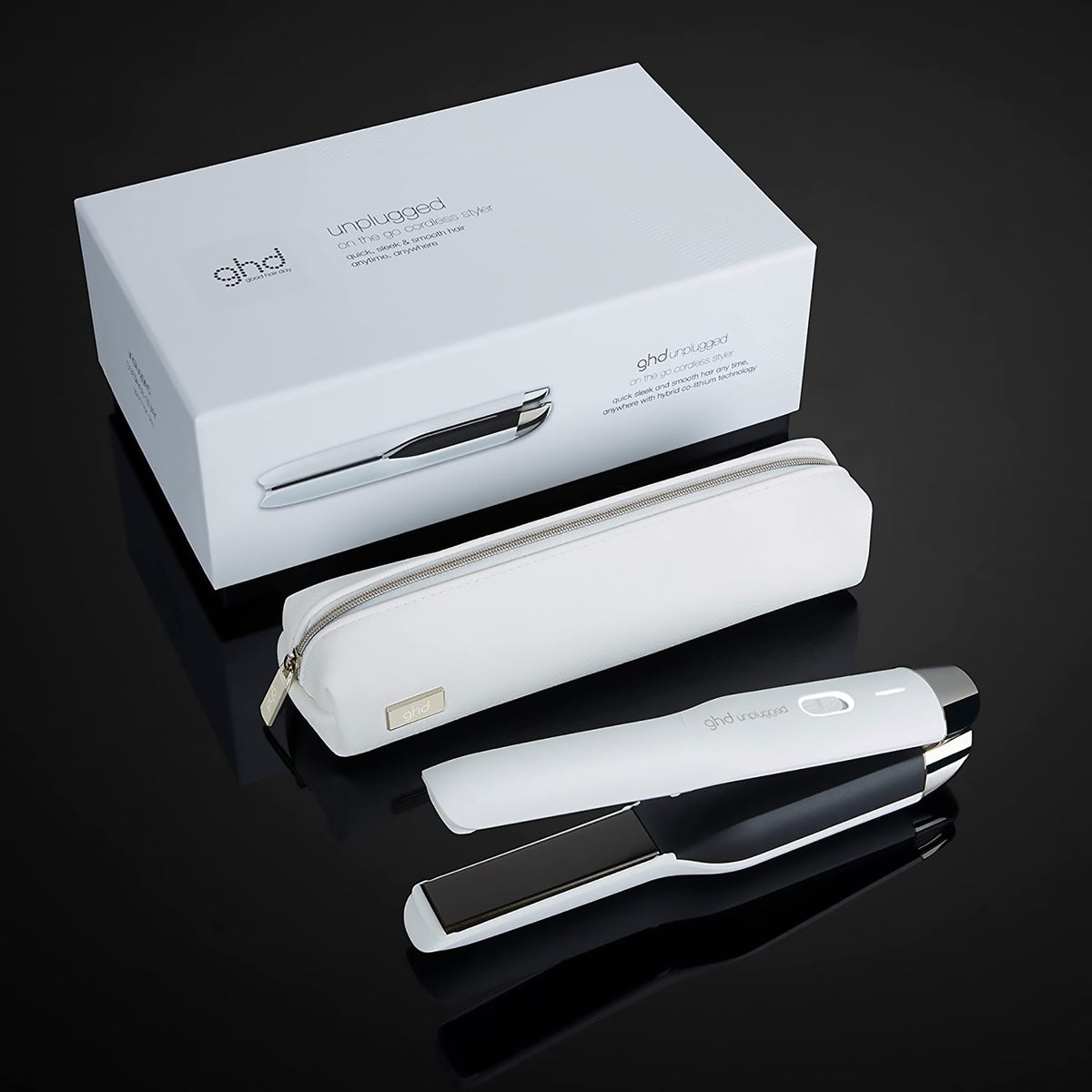GHD Unplugged Cordless Flat Iron - White / WHITE, image 27375503179926