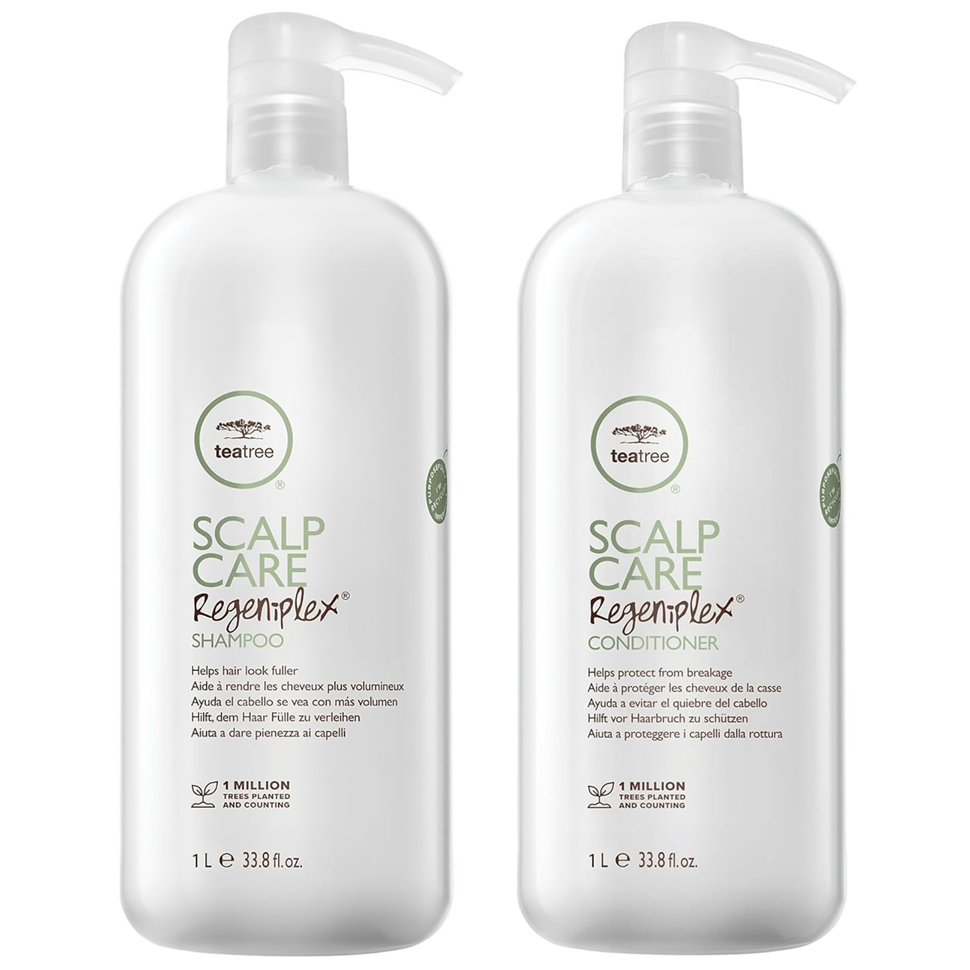 Paul Mitchell Tea Tree Scalp Care Regeniplex  Shampoo & Conditioner Liter Duo ($104 VALUE) / LITER
