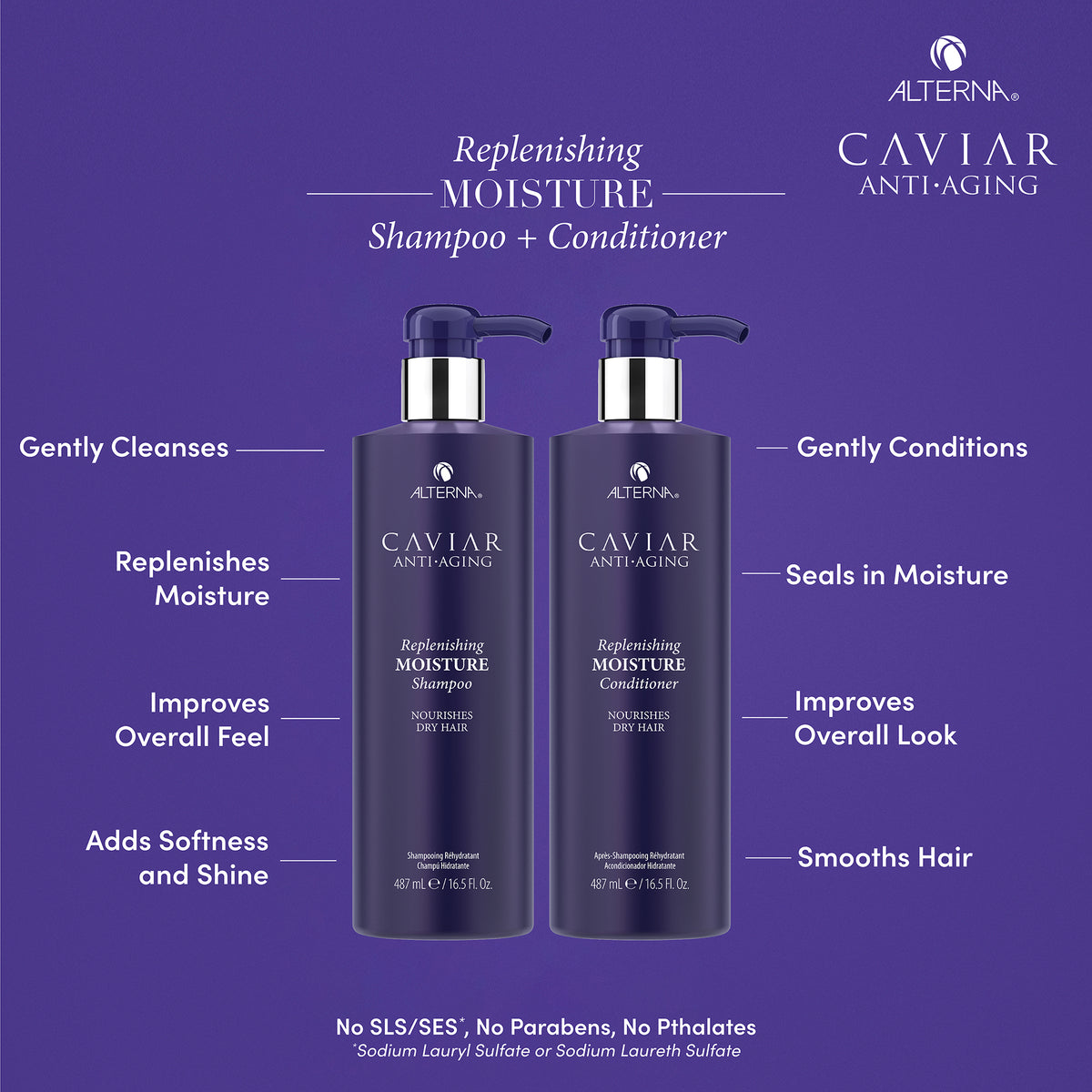 Alterna Caviar Anti-Aging Replenishing Moisture Shampoo & Conditioner 16oz Bundle ($111 Value) / 16OZ, image 28255246155926