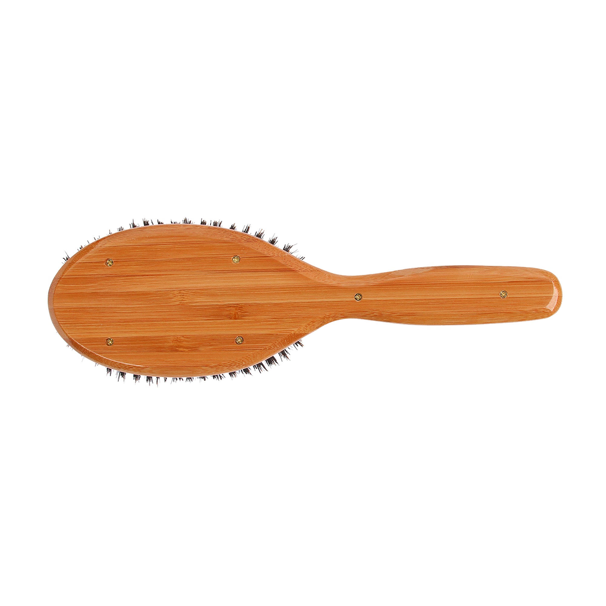 Bass Brushes 899 Dark Bamboo | Large Oval Hairbrush with Firm Natural Bristles / 899-DB