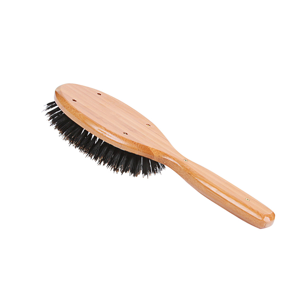 Bass Brushes 899 Dark Bamboo | Large Oval Hairbrush with Firm Natural Bristles / 899-DB thumbnail 4