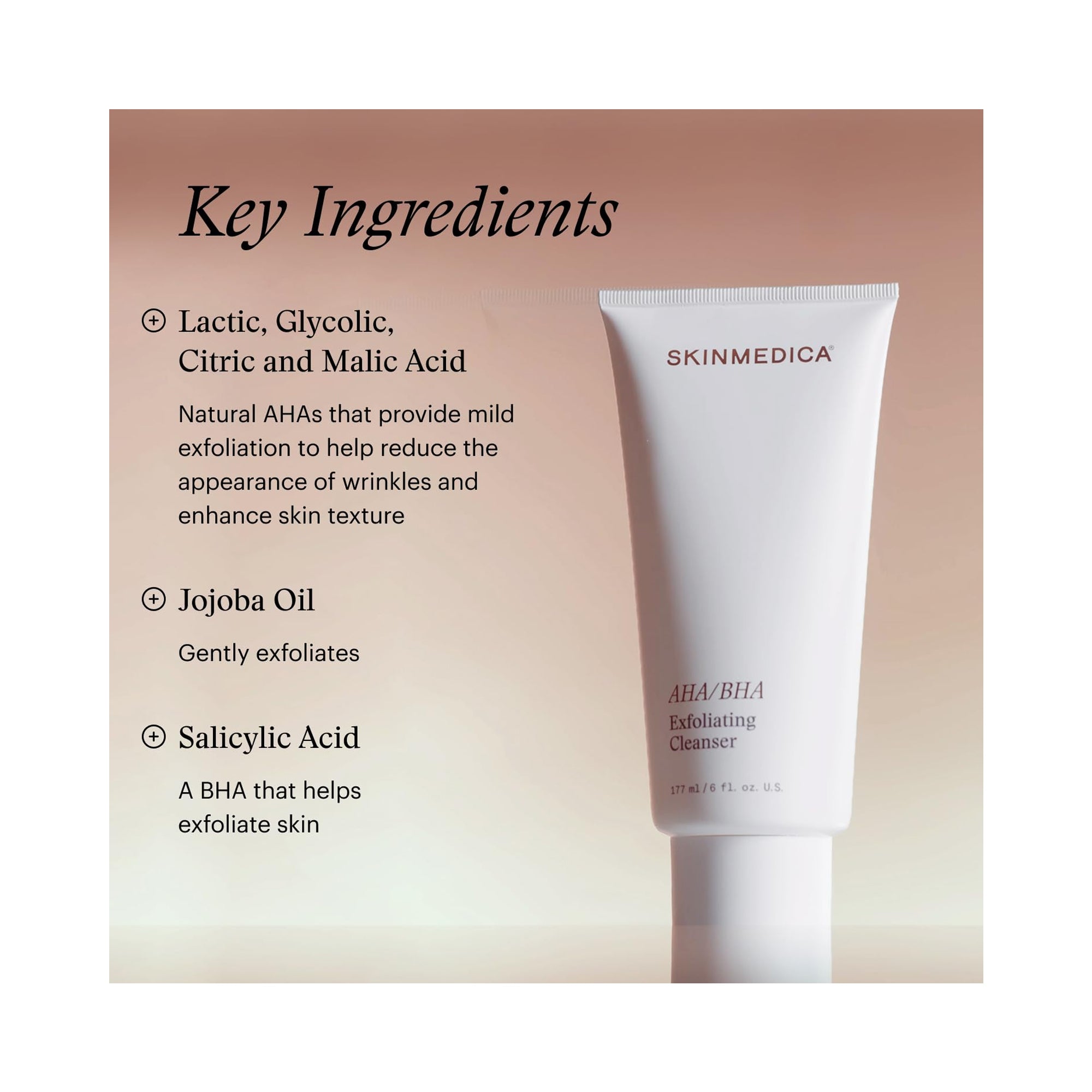 SkinMedica AHA/BHA Exfoliating Cleanser / 6OZ