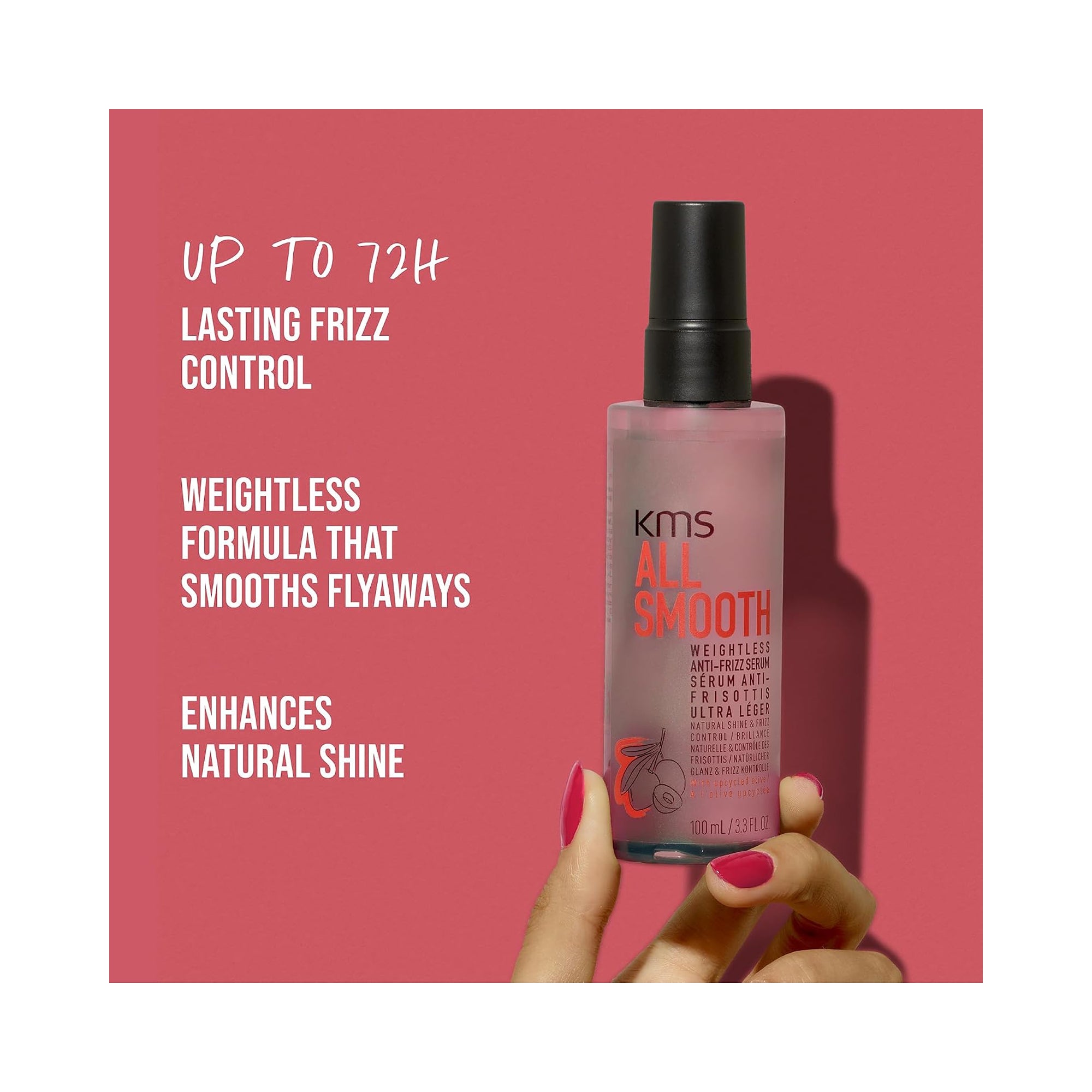 KMS All Smooth Weightless Anti Frizz Serum / 3.3OZ
