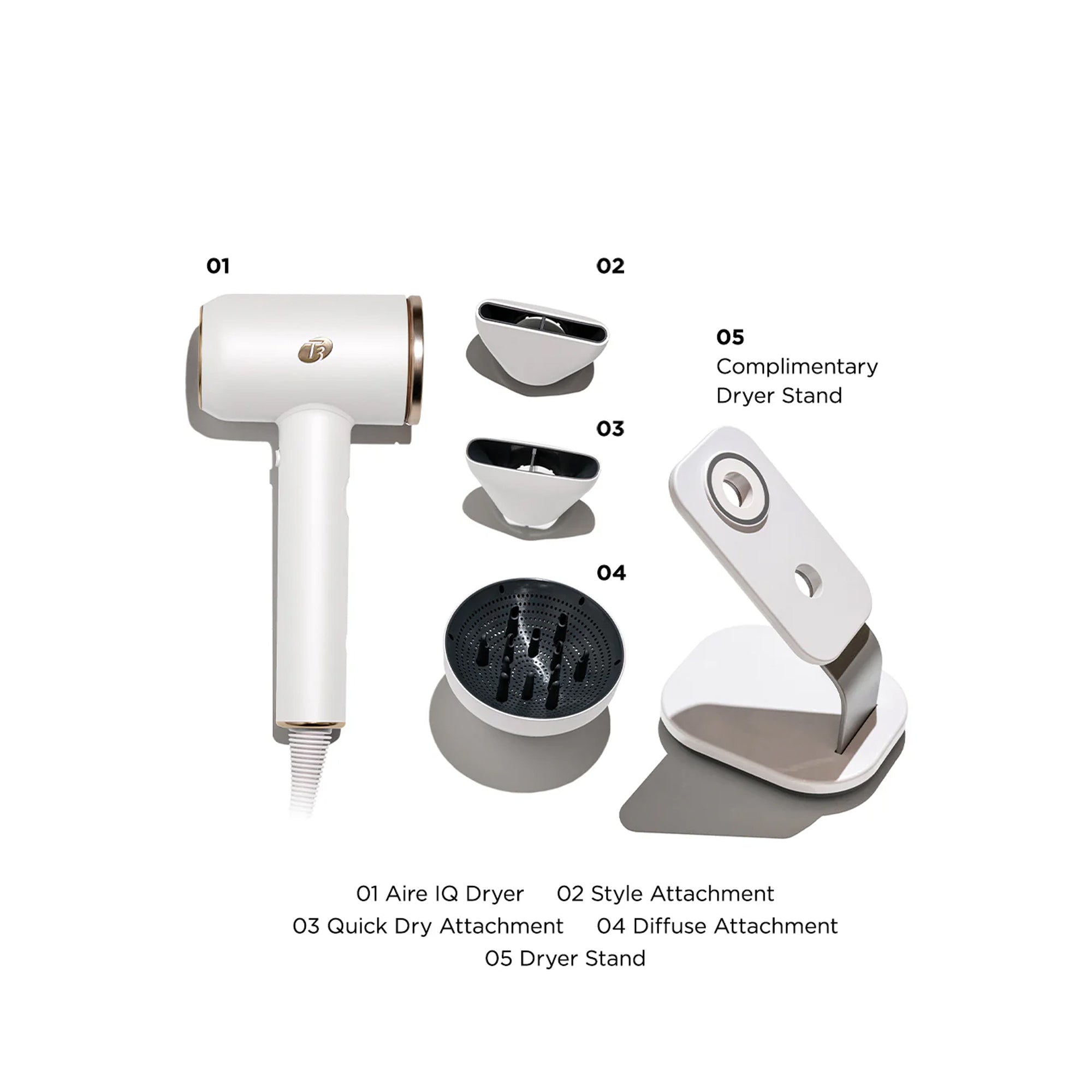 T3 Aire IQ Intelligent Hair Dryer / WHITE