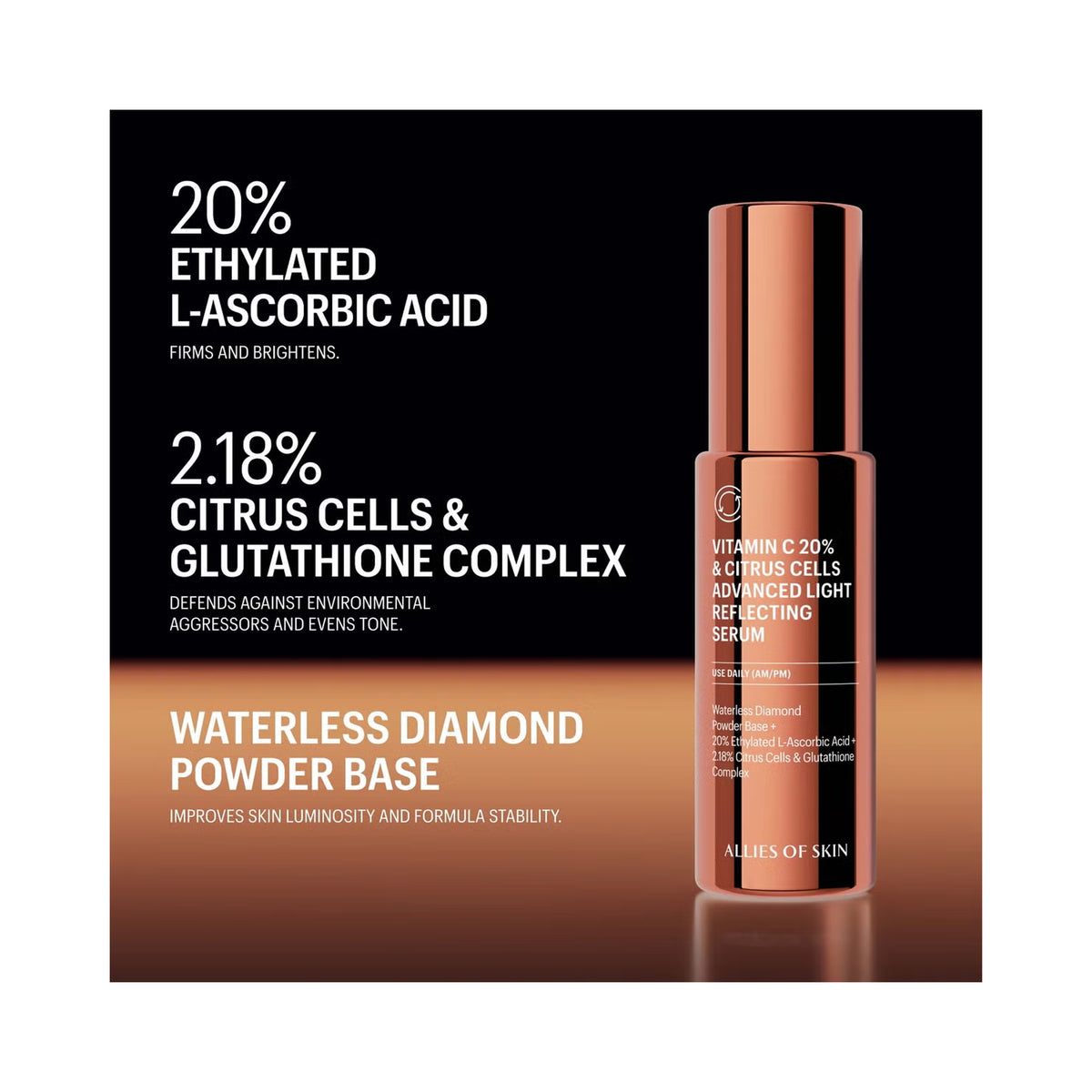Allies Of Skin Vitamin C 20% & Citrus Cells Advanced Light Reflecting Serum / 1OZ