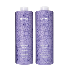 Amika Bust Your Brass Cool Blonde Shampoo and Conditioner Liter Duo ($150 Value) / 32OZ