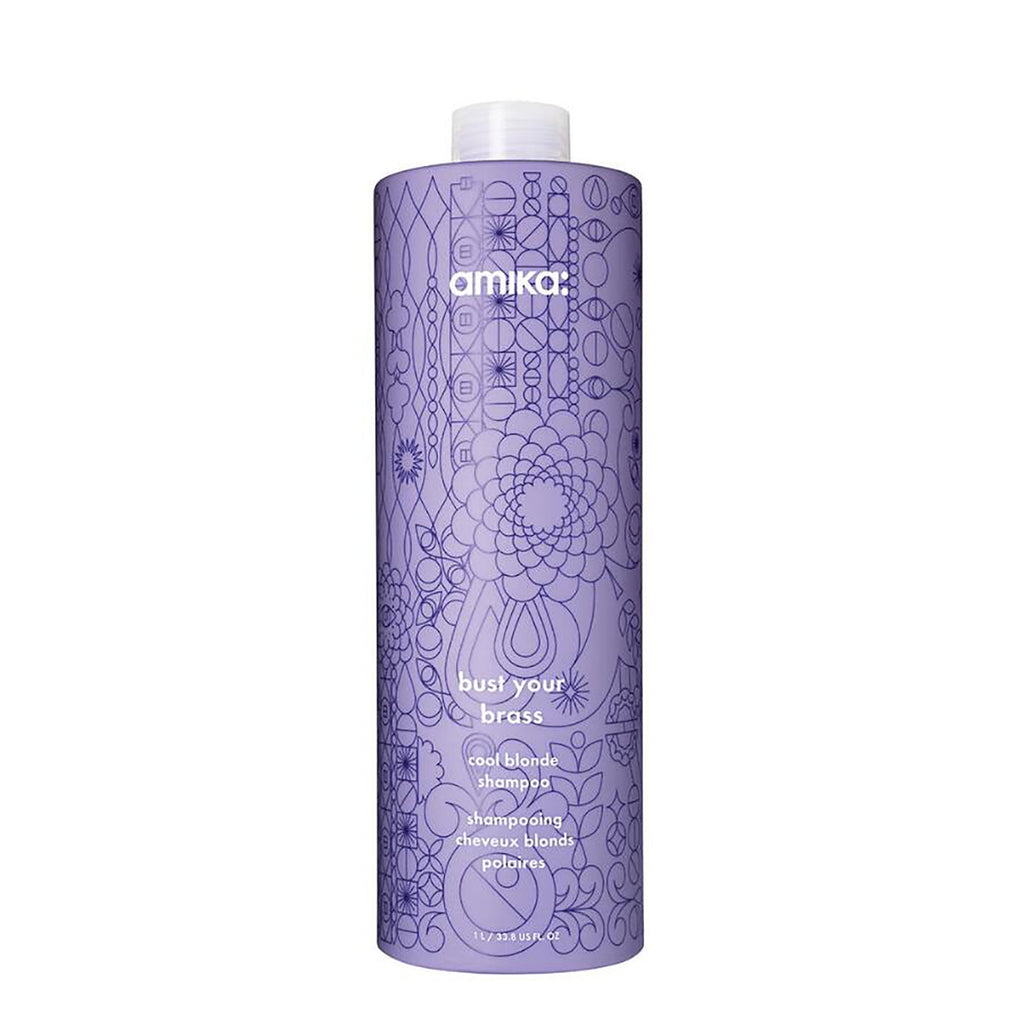 Amika Bust Your Brass Cool Blonde Shampoo and Conditioner Liter Duo ($150 Value) / 32OZ thumbnail 2