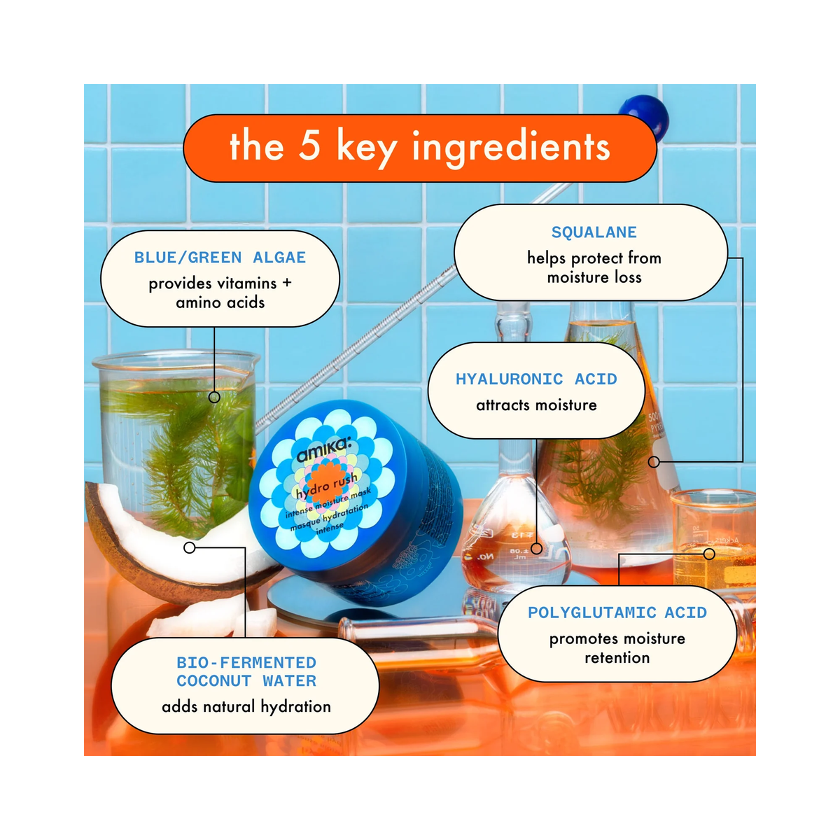 Amika_Hydro_Rush_Intense_Moisture_Hair_Mask / 16 OZ, image 29604131766422