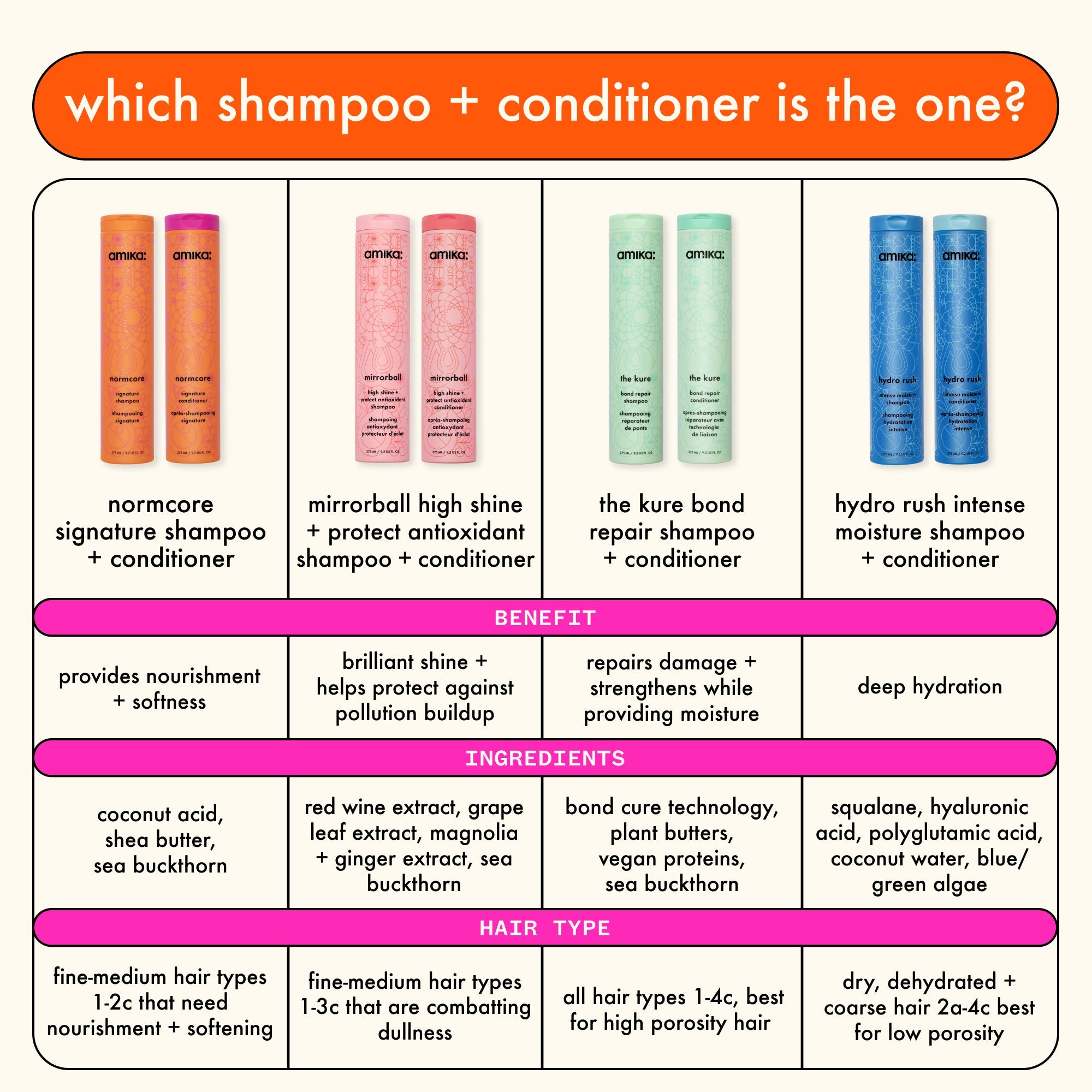 Amika Normcore Signature Shampoo and Conditioner Duo - 9.2oz ($46 Value) / 9.2OZ