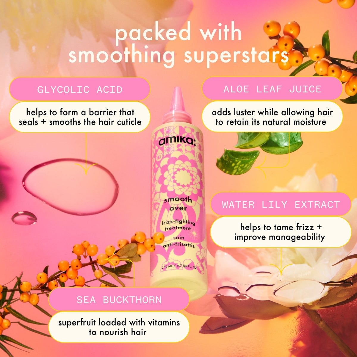 Amika Smooth Over Frizz-Fighting Treatment / 6.7OZ, image 28334158381206