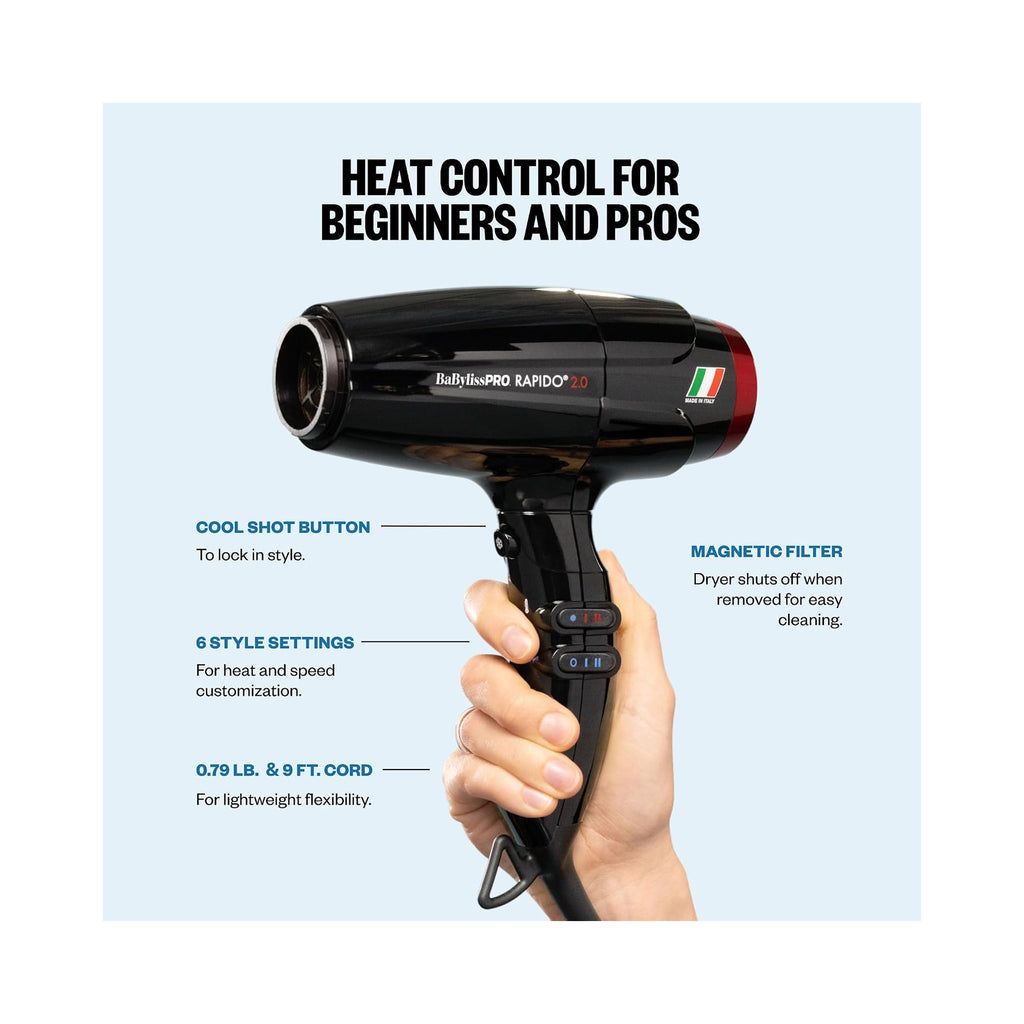 BaBylissPRO High Speed Rapido 2.0 Dryer - Item No. BRAP2 thumbnail 4