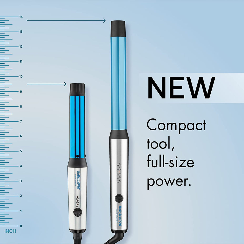 BabylissPRO Nano Titanium 1" Compact Curling Wand - Item No. BNTMWUC / 1"