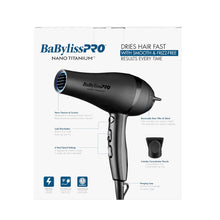 BabylissPRO Nano Titanium Limited Edition Black & Blue Professional Ionic Dryer - Item No. BNTMB5548 / BNTMB5548
