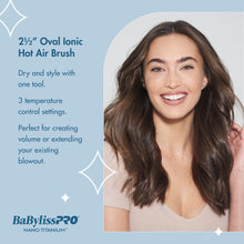 BabylissPRO Nano Titanium Oval Ionic Hot Air Brush - Item No. BNTHB250 / 2.5