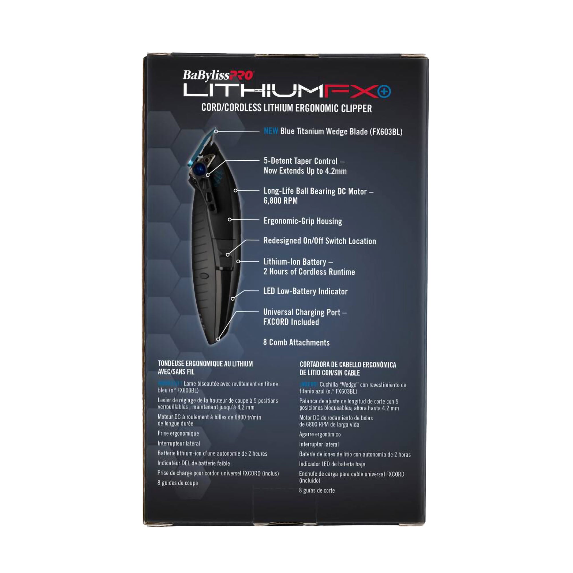 Babylisspro LithiumFX Limited Edition Cord/Cordless Lithium Ergonomic Clipper - Item No. FX673NSMB
