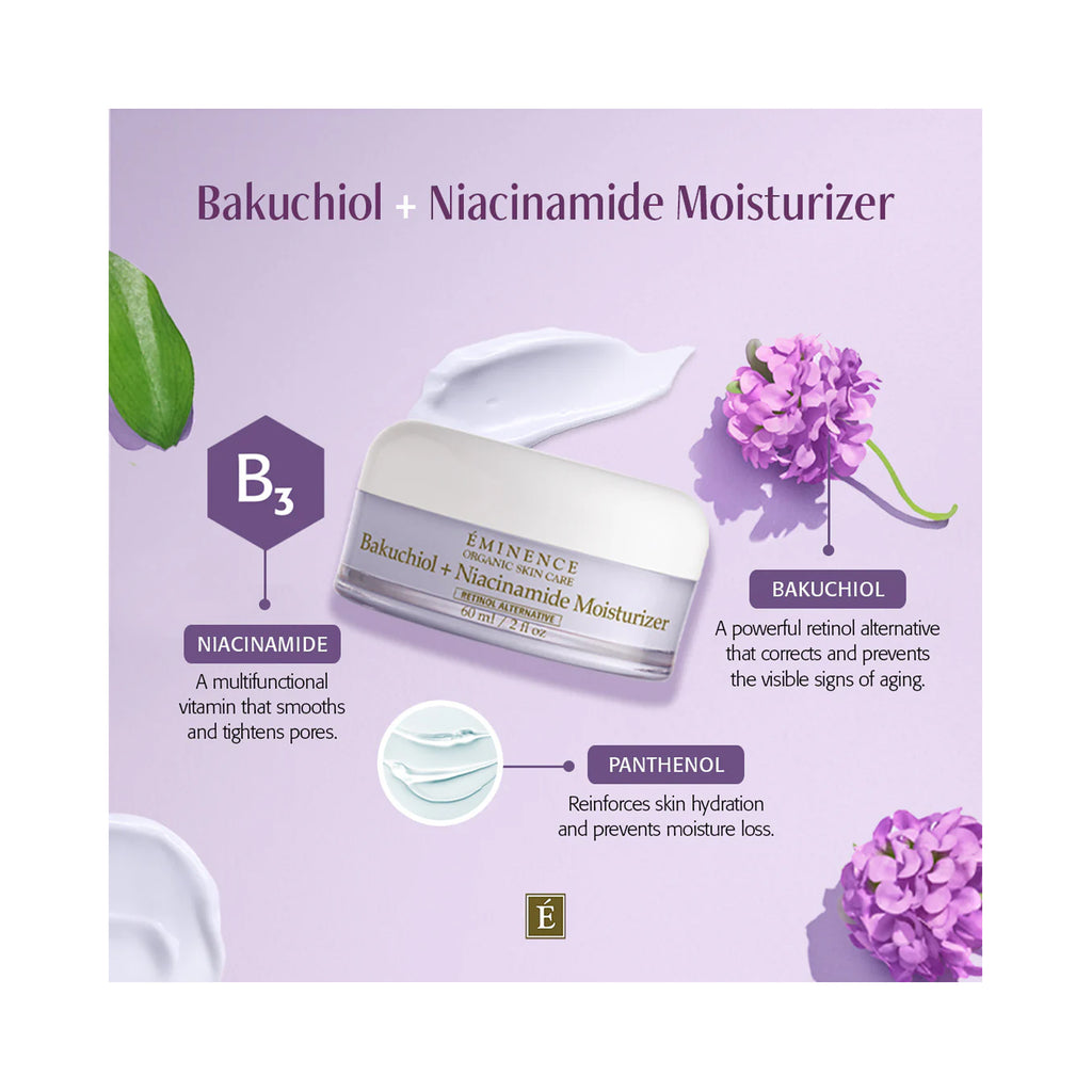 Eminence Organics Glow Duo (Backuchiol + Niacinamide Moisturizer & Radiant Protection SPF Fluid) / DUO