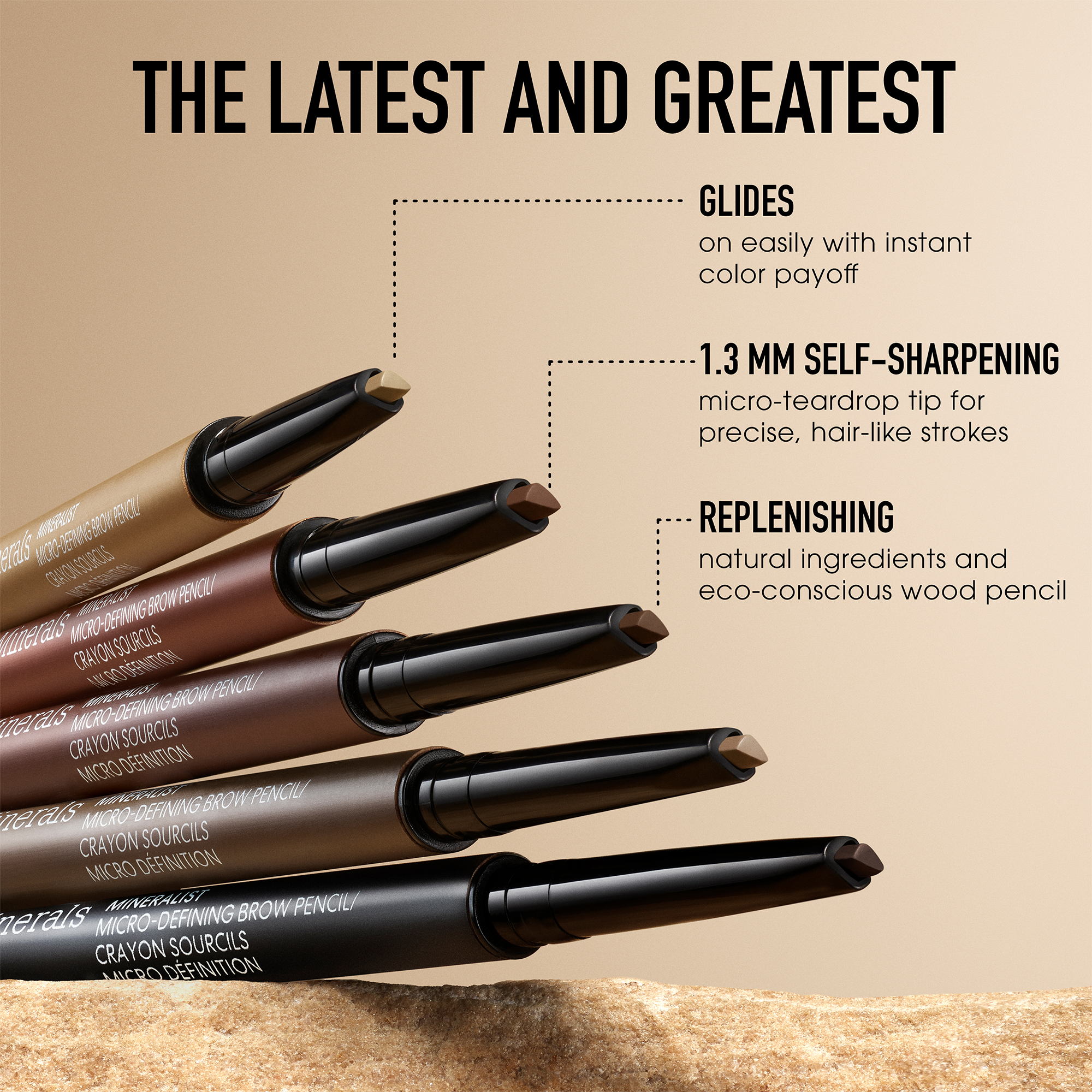 bareMinerals Mineralist Micro-Defining Eyebrow Pencil / TAUPE