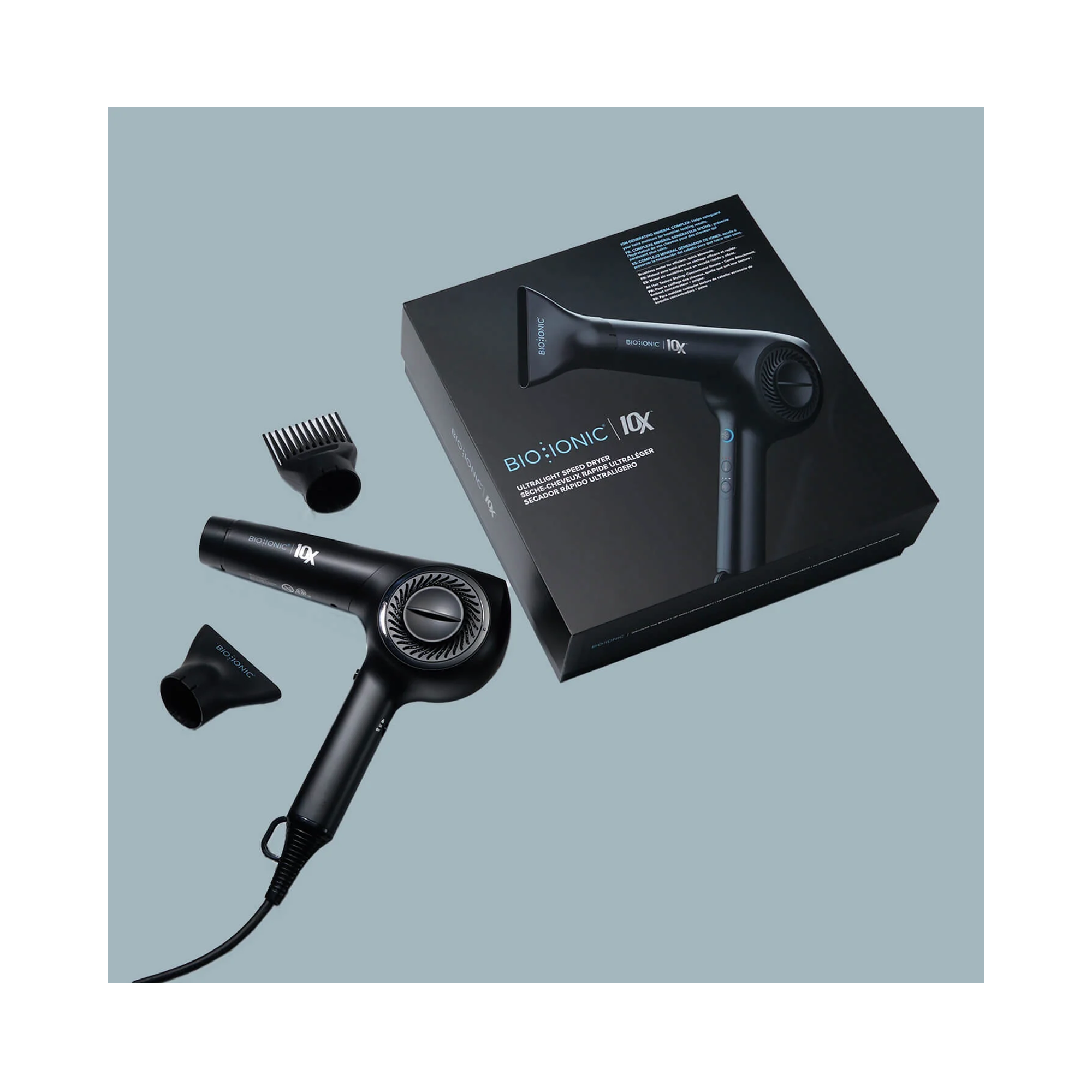 Bio Ionic 10X UltraLight Speed Dryer - Black