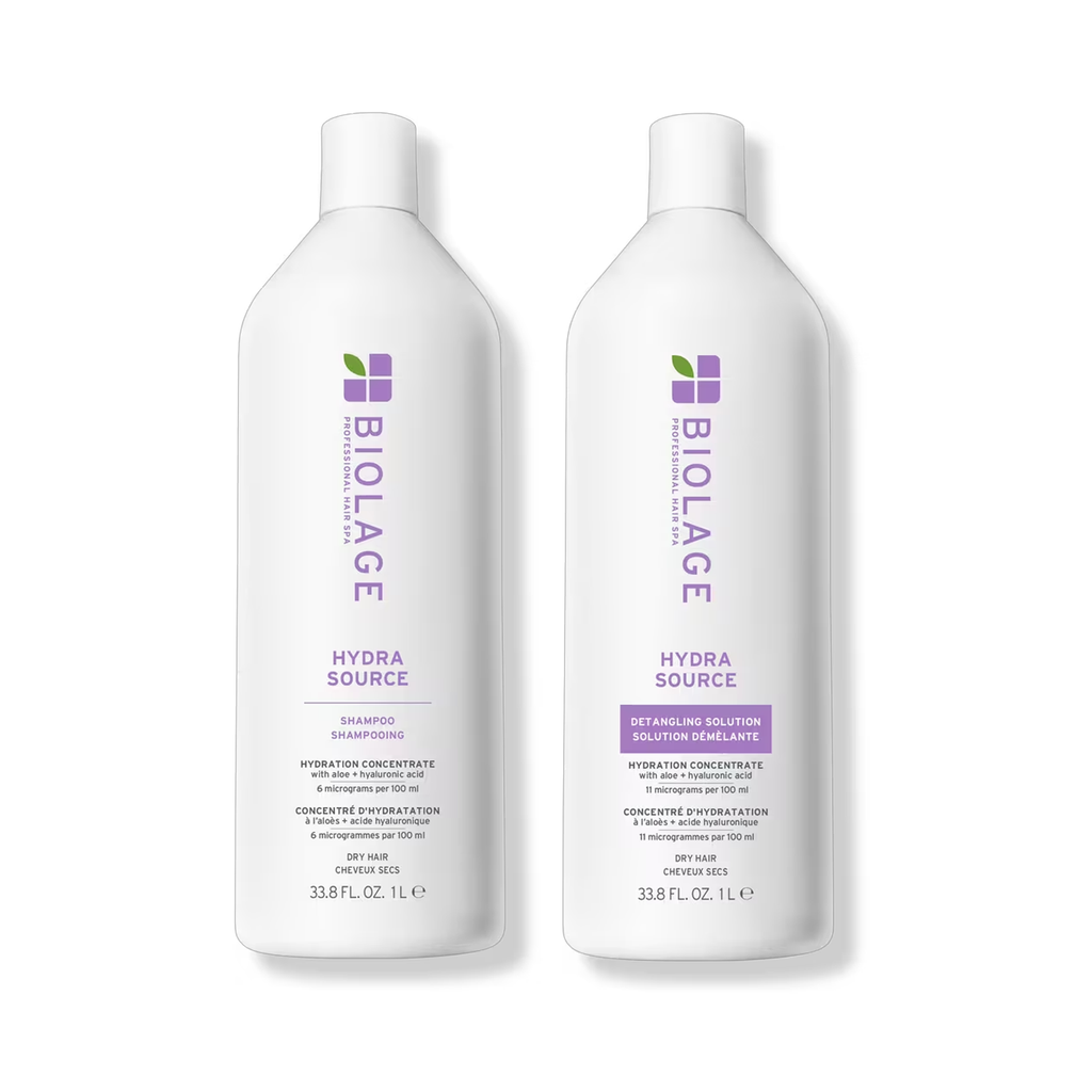 Biolage Hydra Source Shampoo & Hydra Source Detangling Solution Liter Duo / 33OZ thumbnail 1