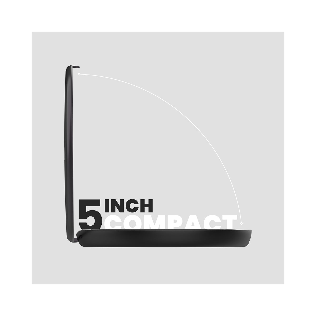 LUNA London COMPACT 2.0 7X 1X Magnifying LED Compact Mirror / MATTE BLACK, image 46179767091350
