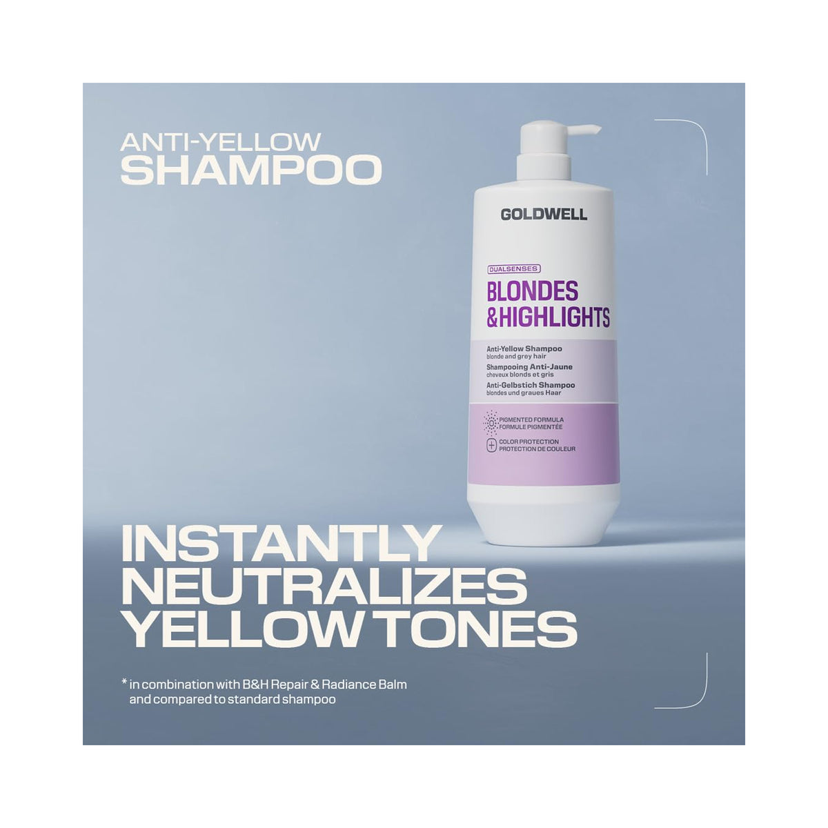 Goldwell Dualsenses Blondes & Highlights Anti-Yellow Shampoo - 33.8oz / 33.8OZ, image 46156979667094
