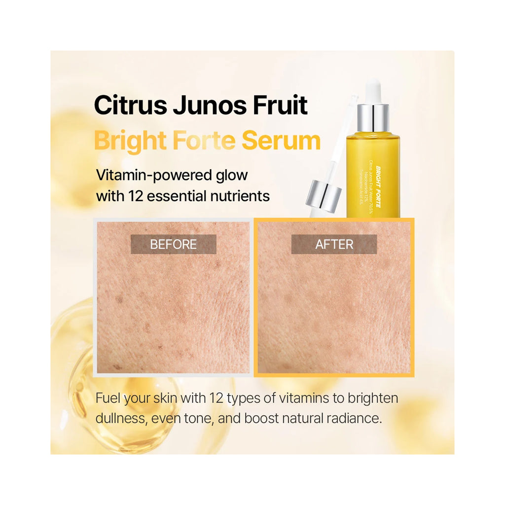 Essenciel Bright Forte Ampoule, before and after image of skin texture. thumbnail 5