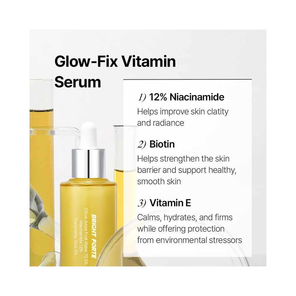 Essenciel Bright Forte Ampoule, key ingredients '12% niacinamide', 'biotin', 'vitamin e'. thumbnail 6