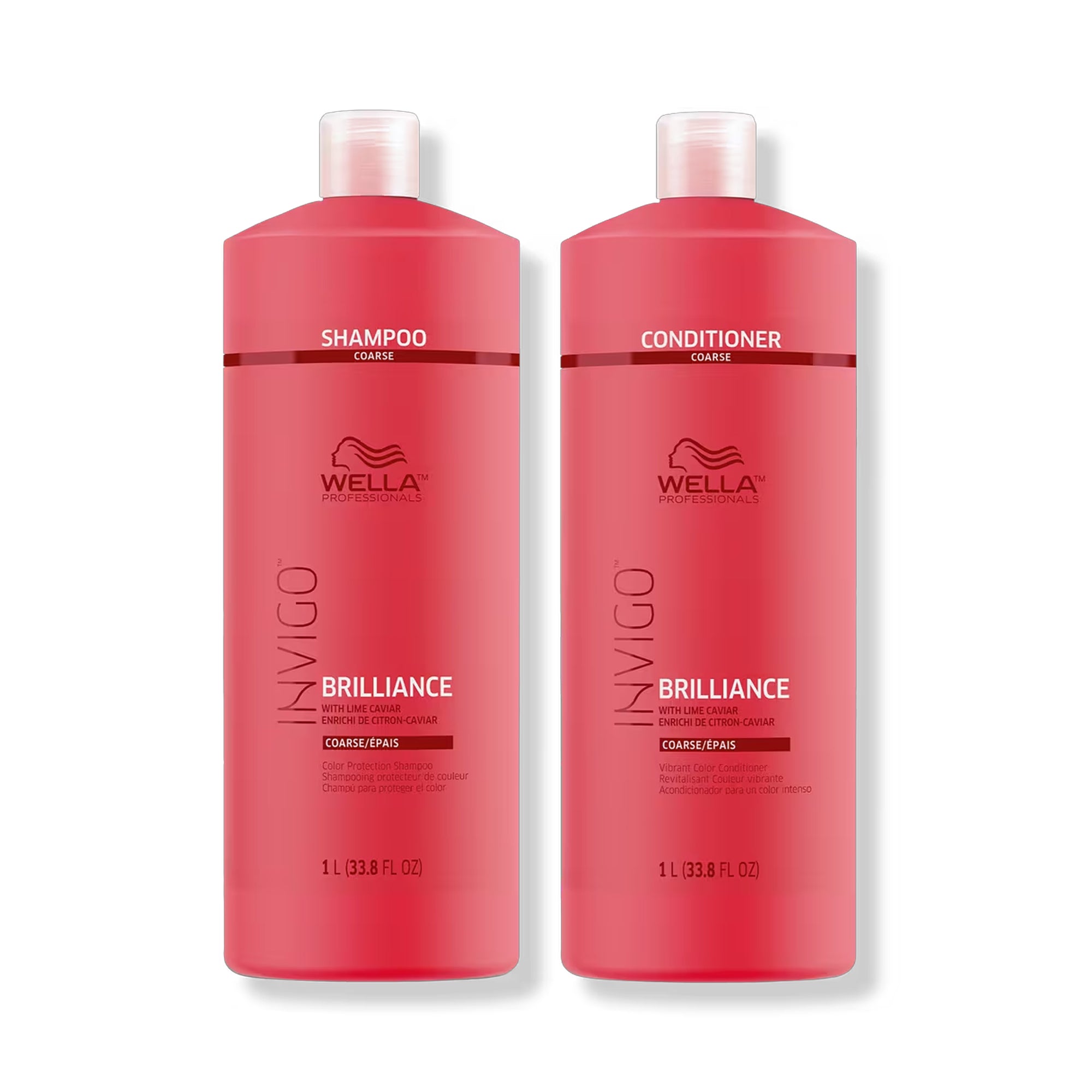 Wella Invigo Brilliance Shampoo and Conditioner - Coarse Colored Hair Liter Duo ($76.80 Value) / 33.OZ