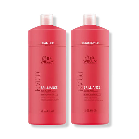 Wella Invigo Brilliance Shampoo and Conditioner - Normal Colored Hair Liter Duo ($76.80 Value) / 33.OZ