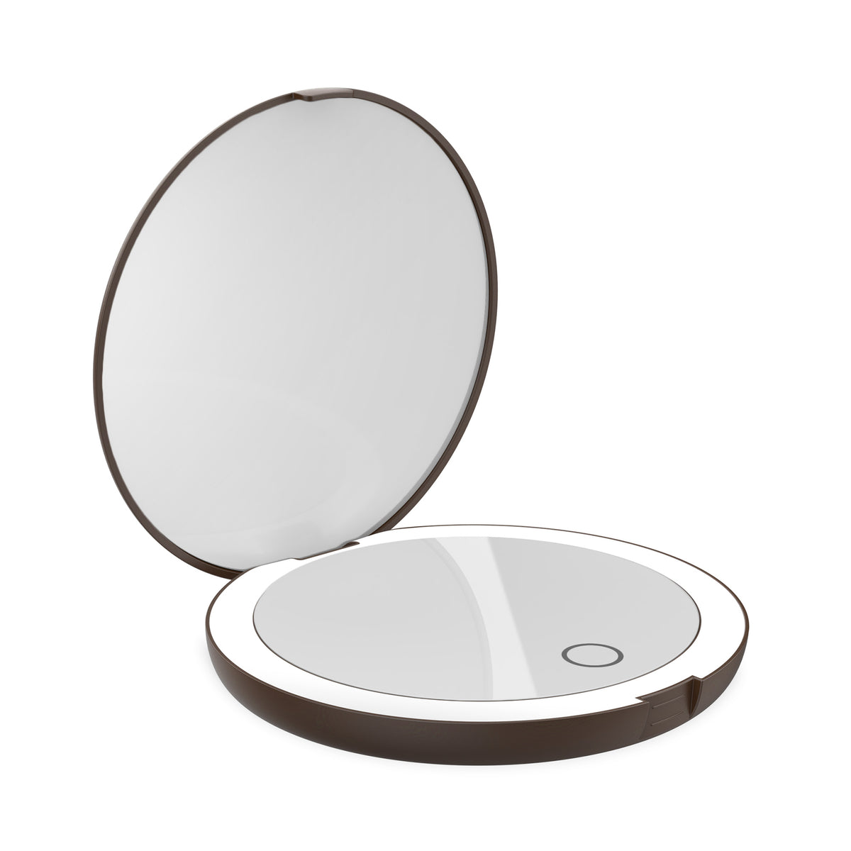 LUNA London COMPACT 2.0 7X 1X Magnifying LED Compact Mirror / ESPRESSO BROWN, image 46179767222422