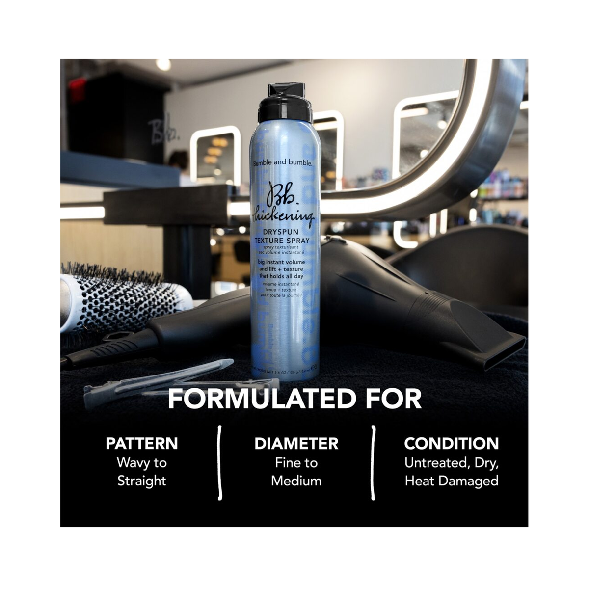 Bumble and Bumble Thickening Dryspun Texture Spray / 3OZ, image 30669468205206