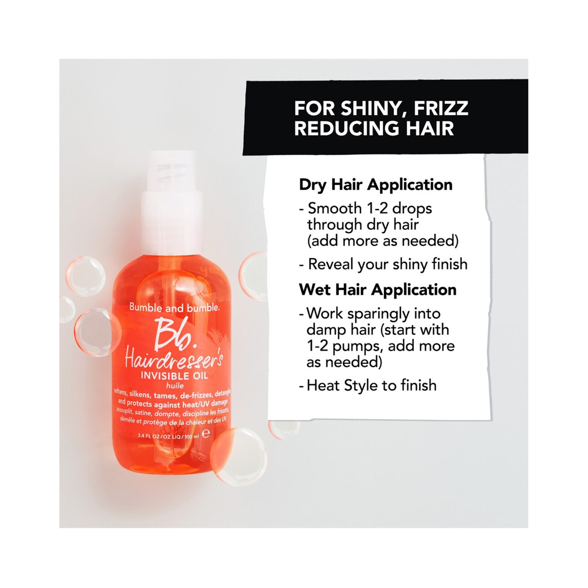 Bumble and bumble Hairdressers Invisible Oil 3.4OZ / 3.4OZ, image 30669482197142
