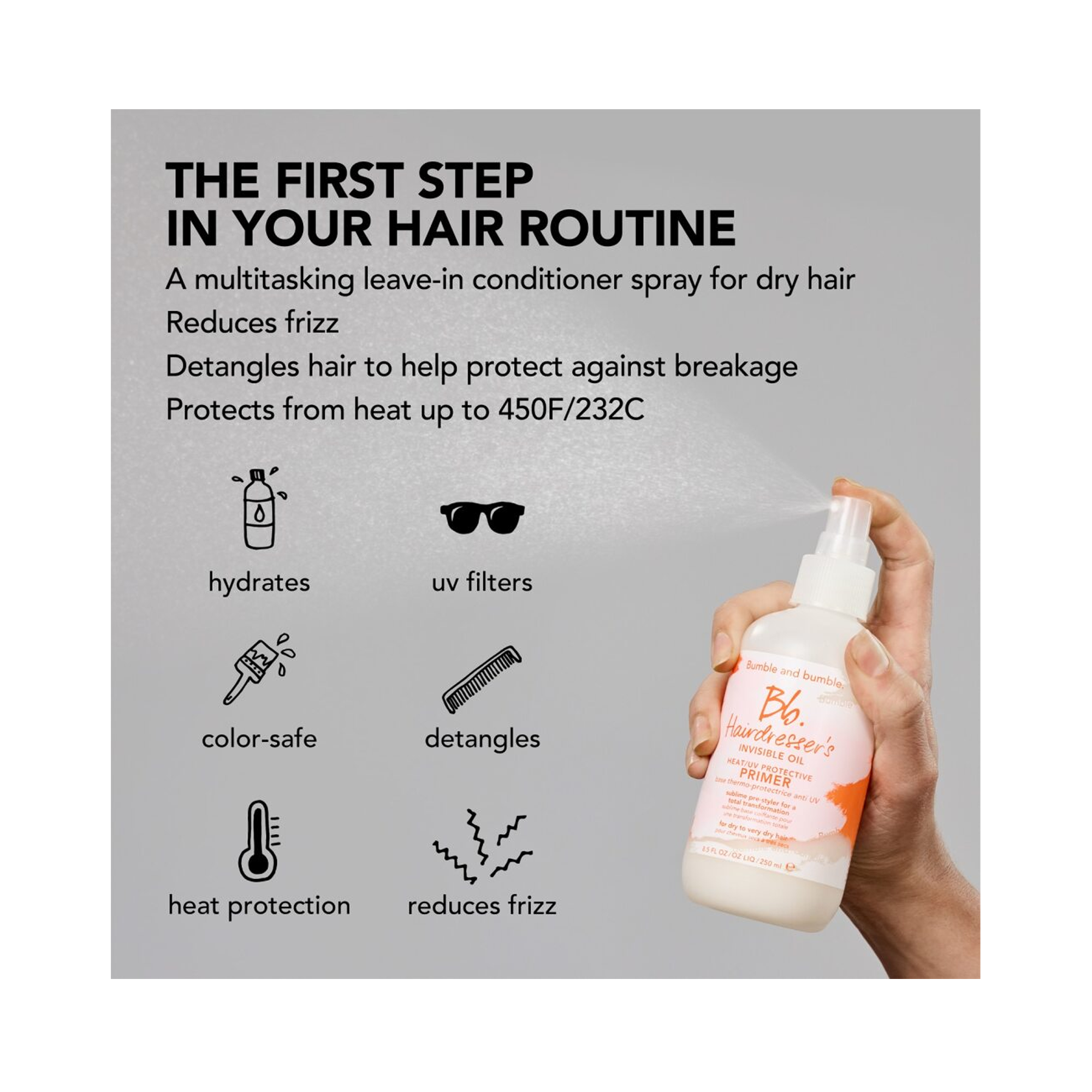 Bumble and bumble Hairdresser's Invisible Oil Heat/UV Protective Primer / 8.5OZ