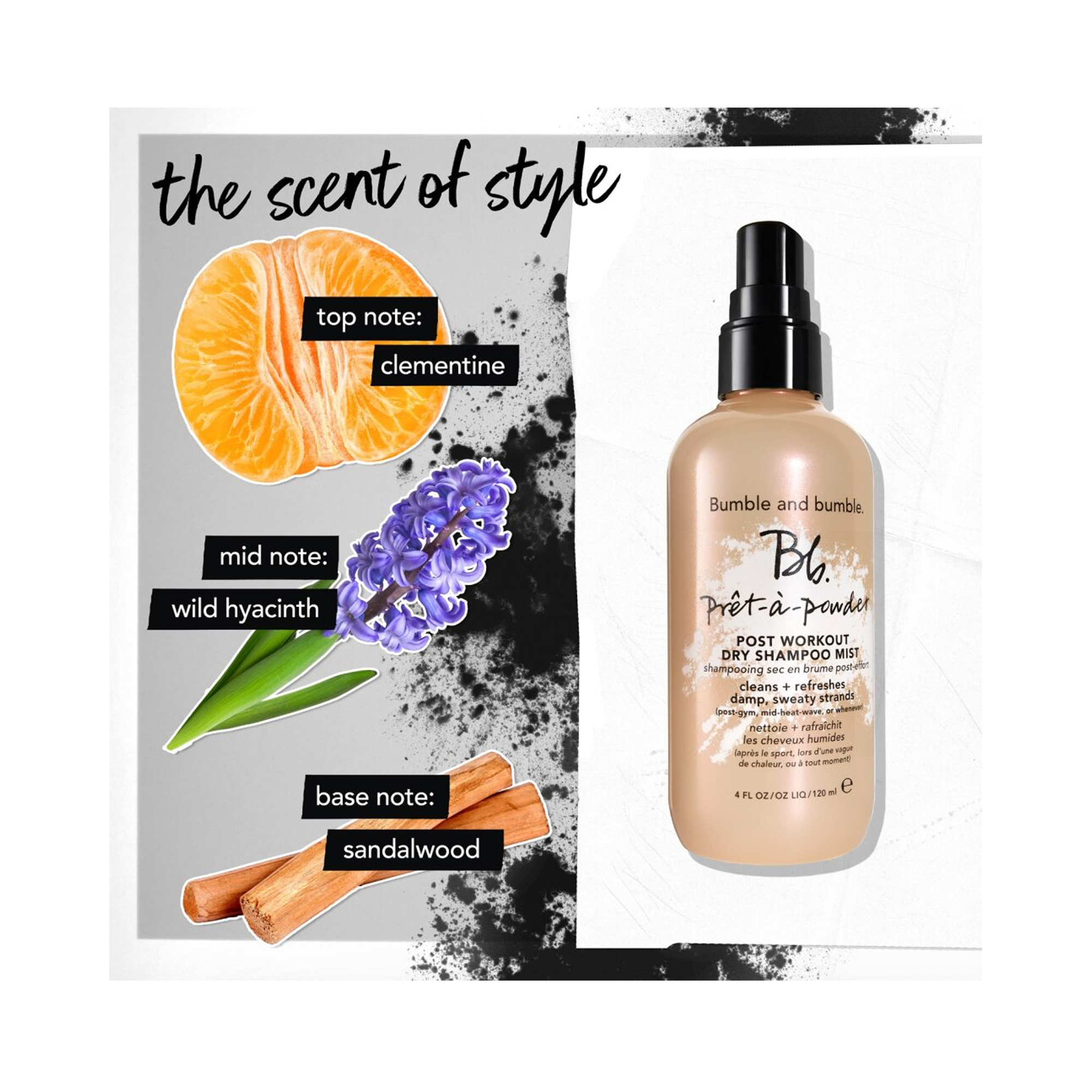 Bumble and bumble Pret-a-Powder Post Workout Dry Shampoo Mist / 4OZ