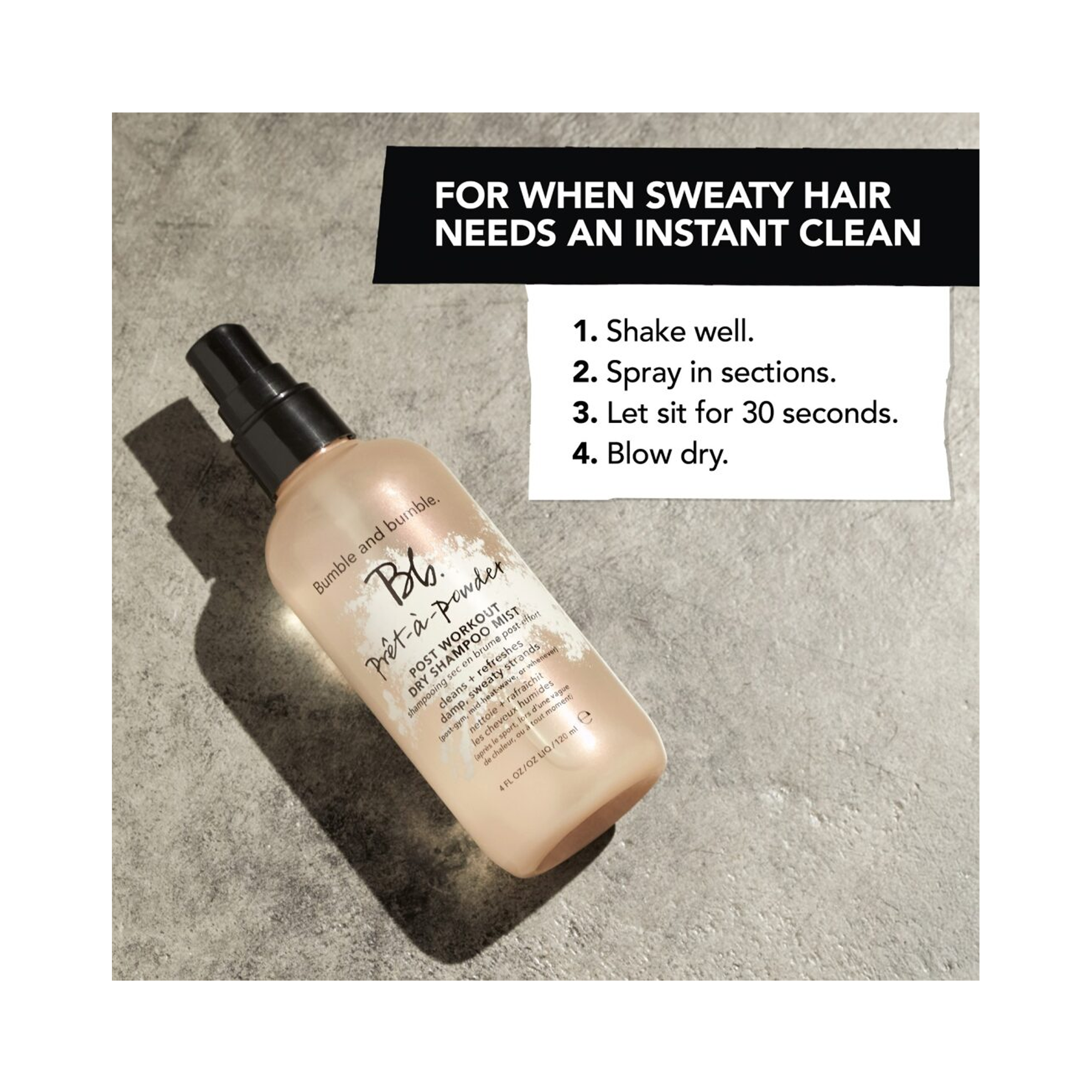 Bumble and bumble Pret-a-Powder Post Workout Dry Shampoo Mist / 4OZ