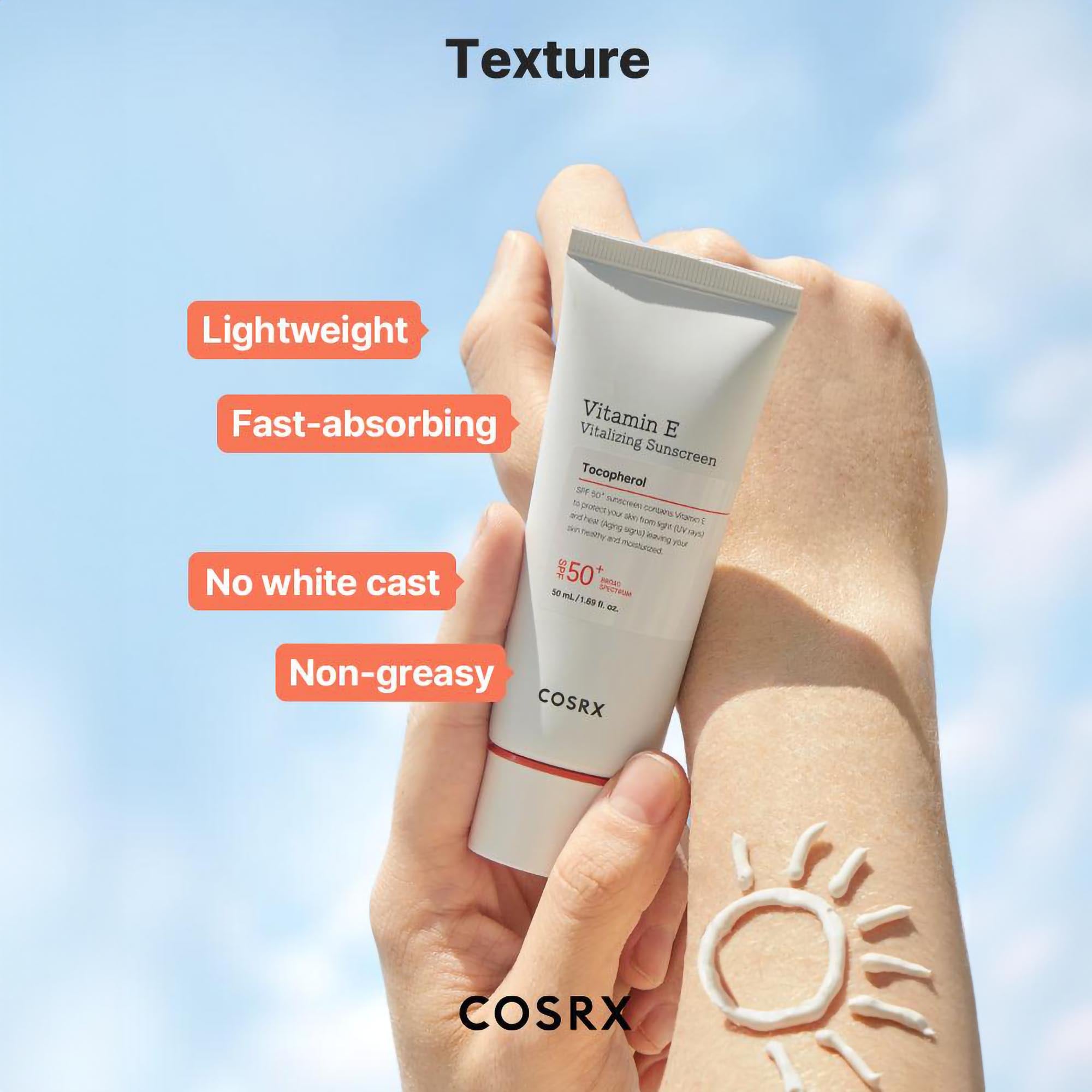 COSRX Vitamin E Vitalizing Sunscreen SPF 50+ / 1.6OZ