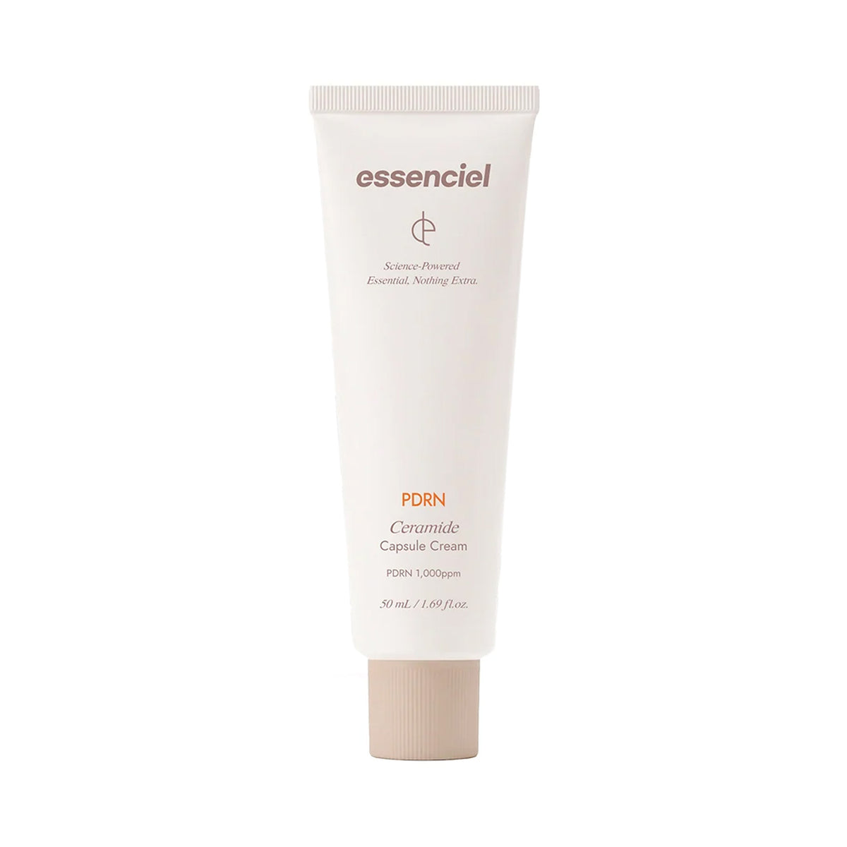 Essenciel PDRN Ceramide Capsule Cream 1.69 oz white squeeze tube with beige cap