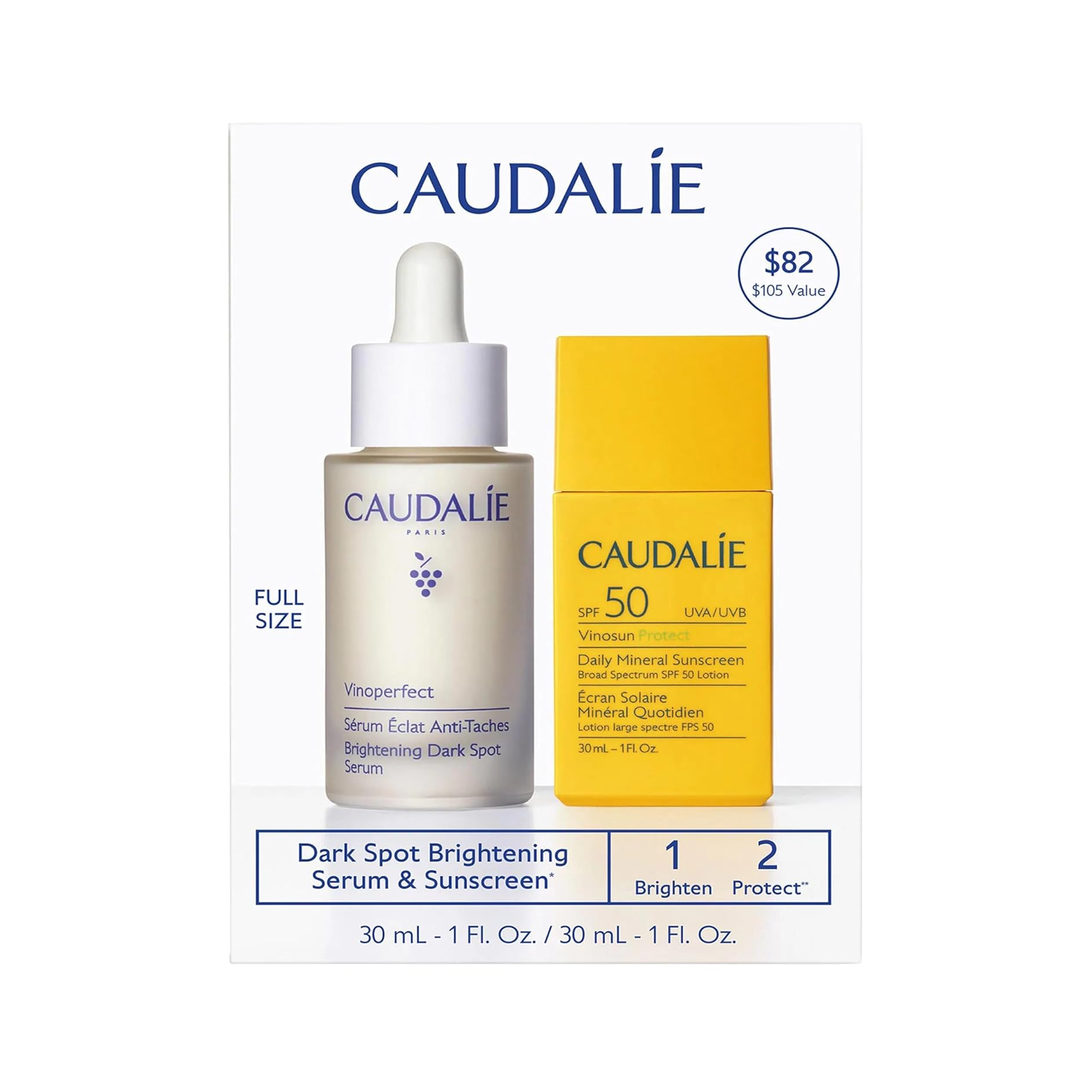 Caudalie_Vinoperfect_Dark_Spot_Brightening_Serum_Sunscreen_SPF_50_Set / SET
