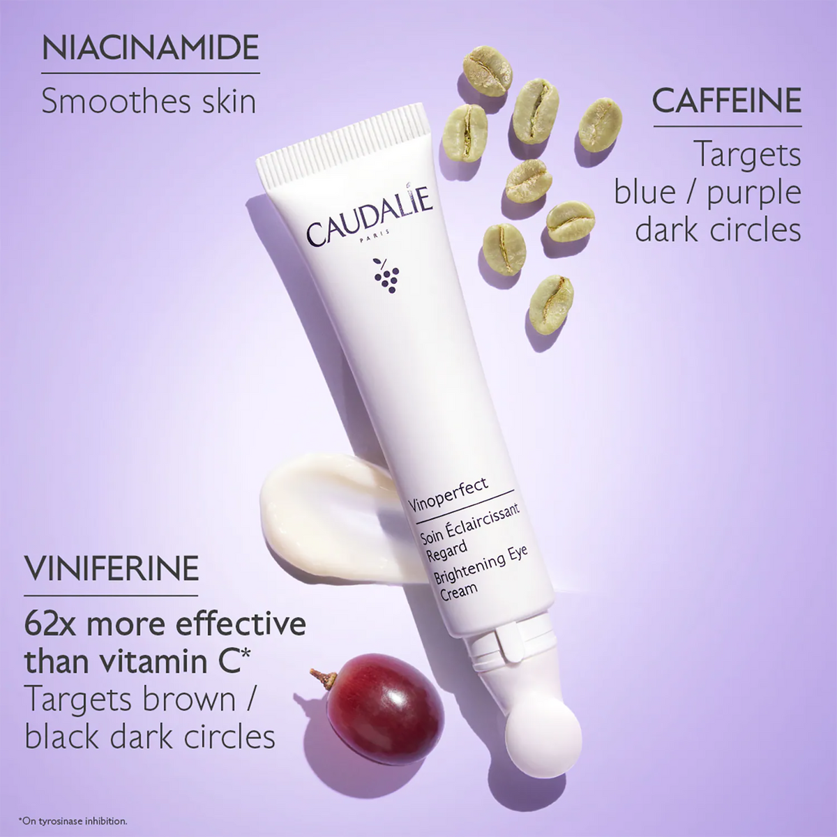 Caudalie Vinoperfect Dark Circle Brightening Eye Cream with Niacinamide / 0.5OZ, image 27387084505238