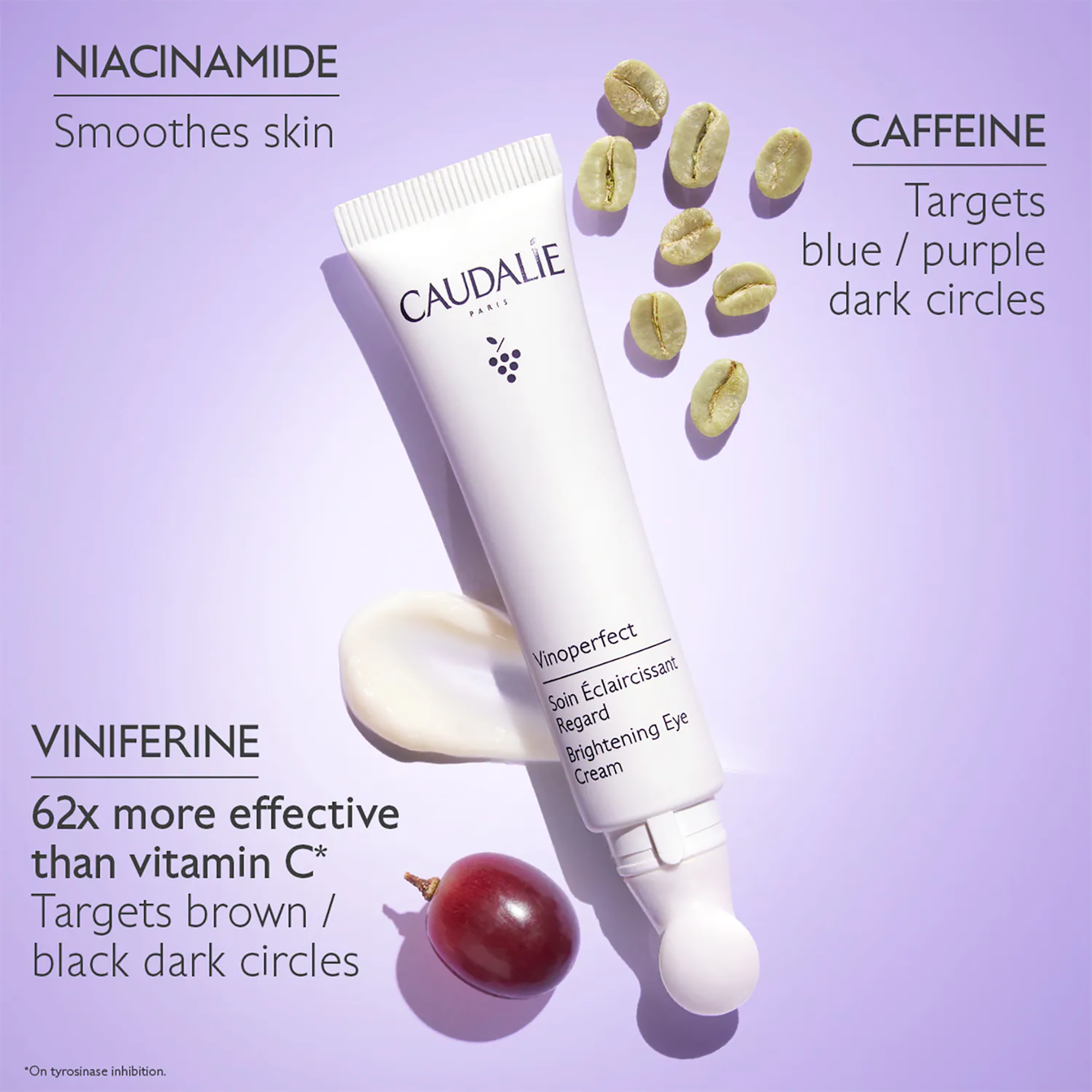 Caudalie Vinoperfect Dark Circle Brightening Eye Cream with Niacinamide / 0.5OZ