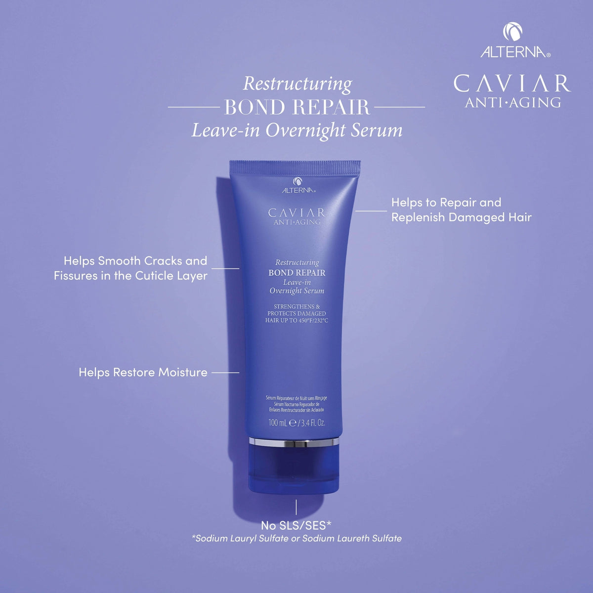 Alterna Caviar Anti-Aging Restructuring Bond Repair Leave-In Overnight Serum / 3.4OZ, image 27585694793878