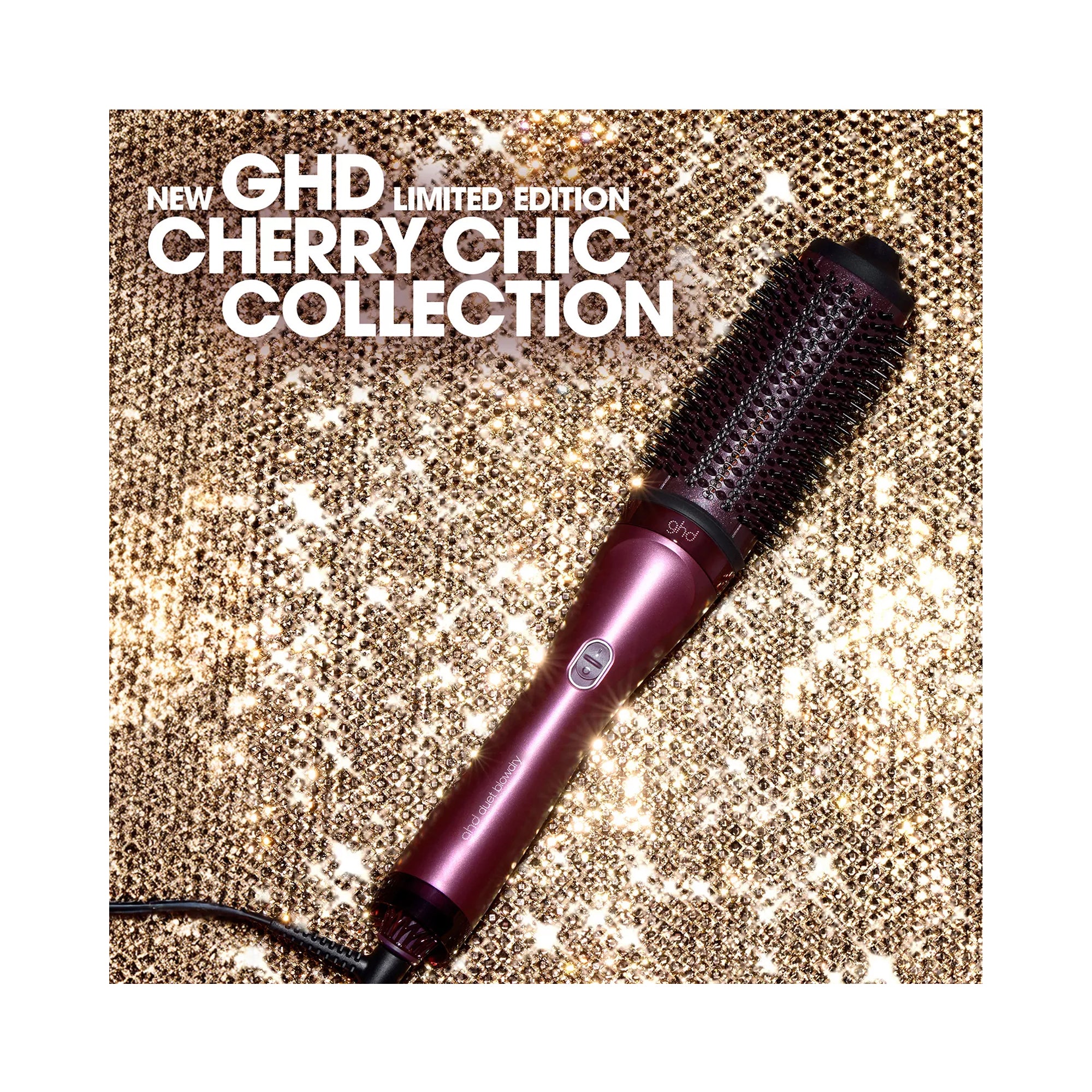 GHD Duet Blowdry Hair Dryer Brush Gift Set In Cherry Chic - HOL25 / KIT