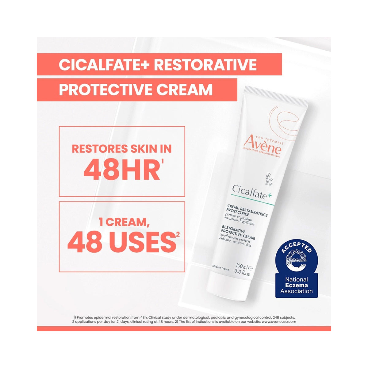 Avene Cicalfate+ Restorative Protective Cream / 3.3 oz, image 46228283031702
