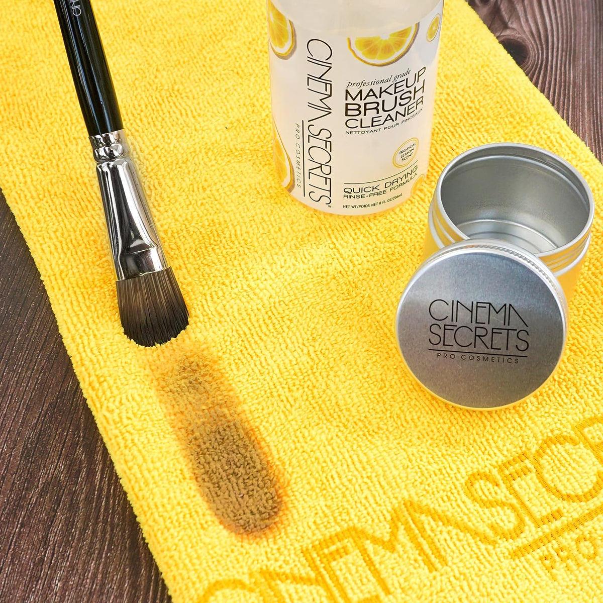 Cinema Secrets Makeup Cleaner Pro Starter Kit -Lemon / 8OZ, image 27628480135318