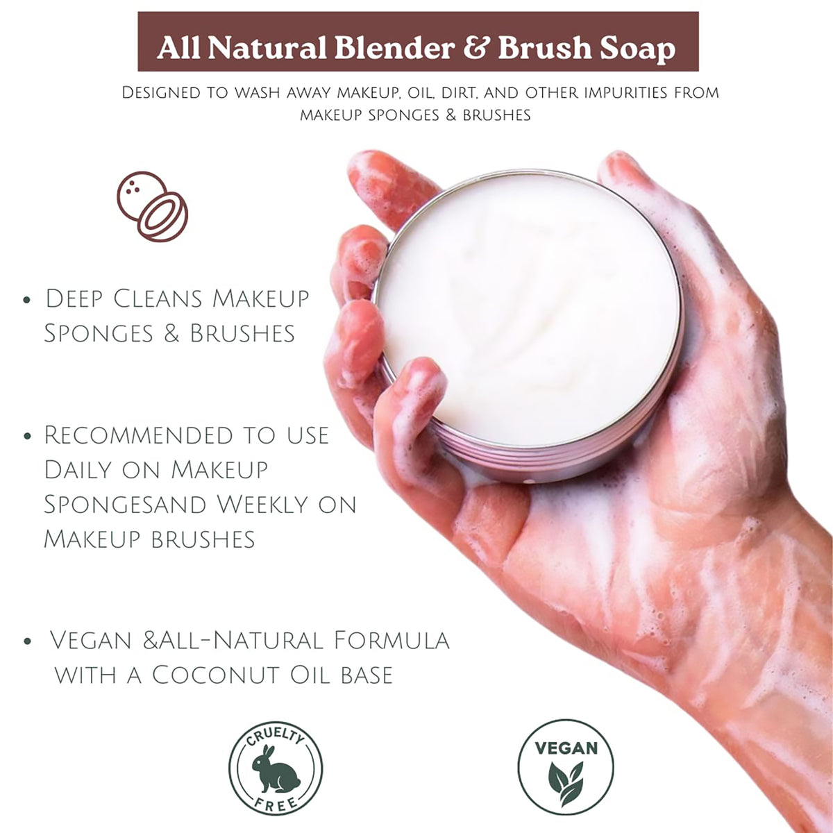 Cinema Secrets All Natural Brush Soap / 100GM, image 27628461654166