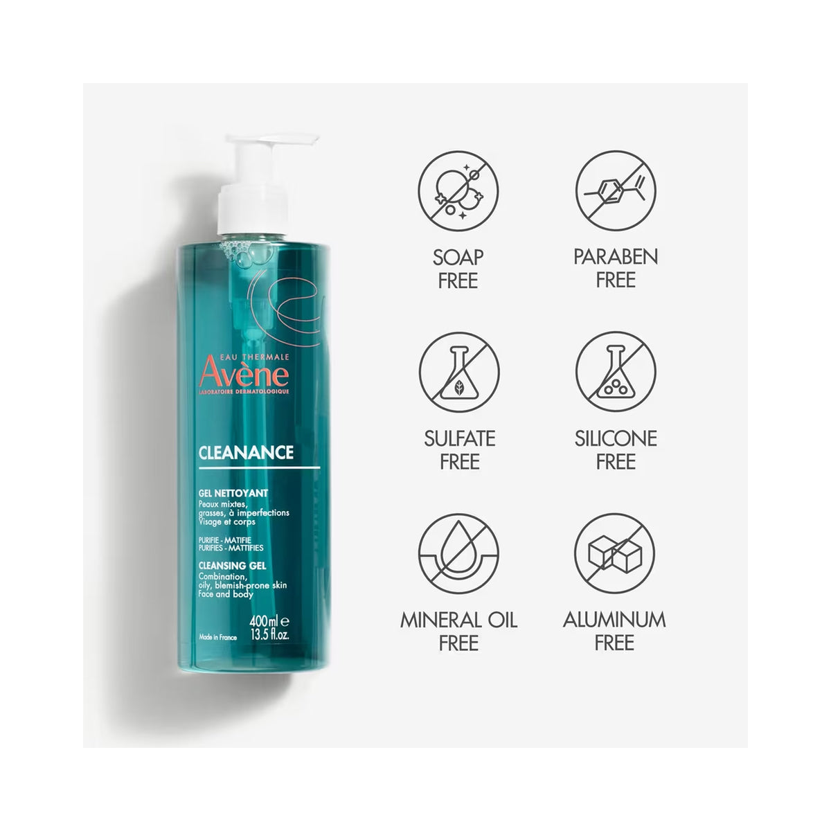 Avene Clenance Cleansing Gel / 13.5 OZ, image 46228284375190